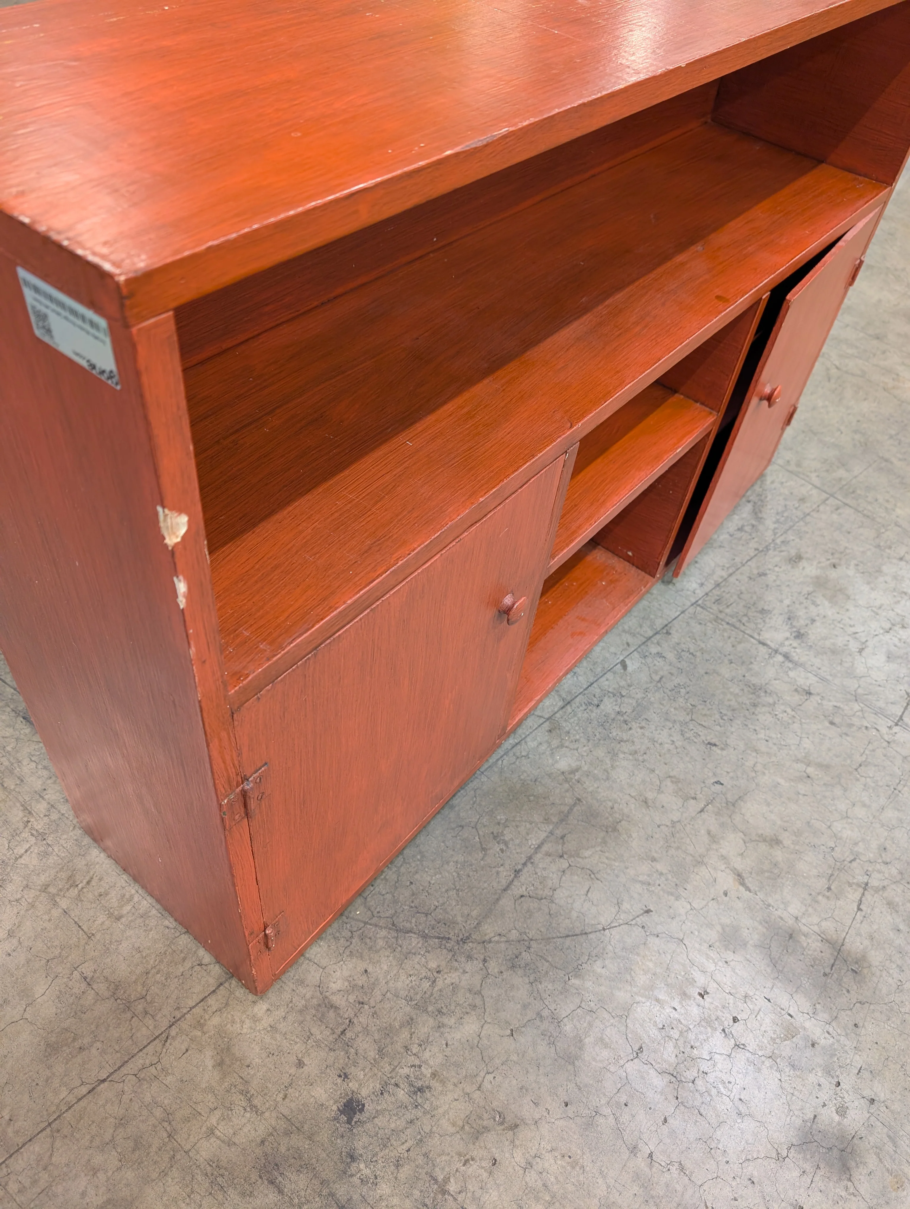Versatile Wooden Storage Cabinet with Shelving and Doors - Image 3