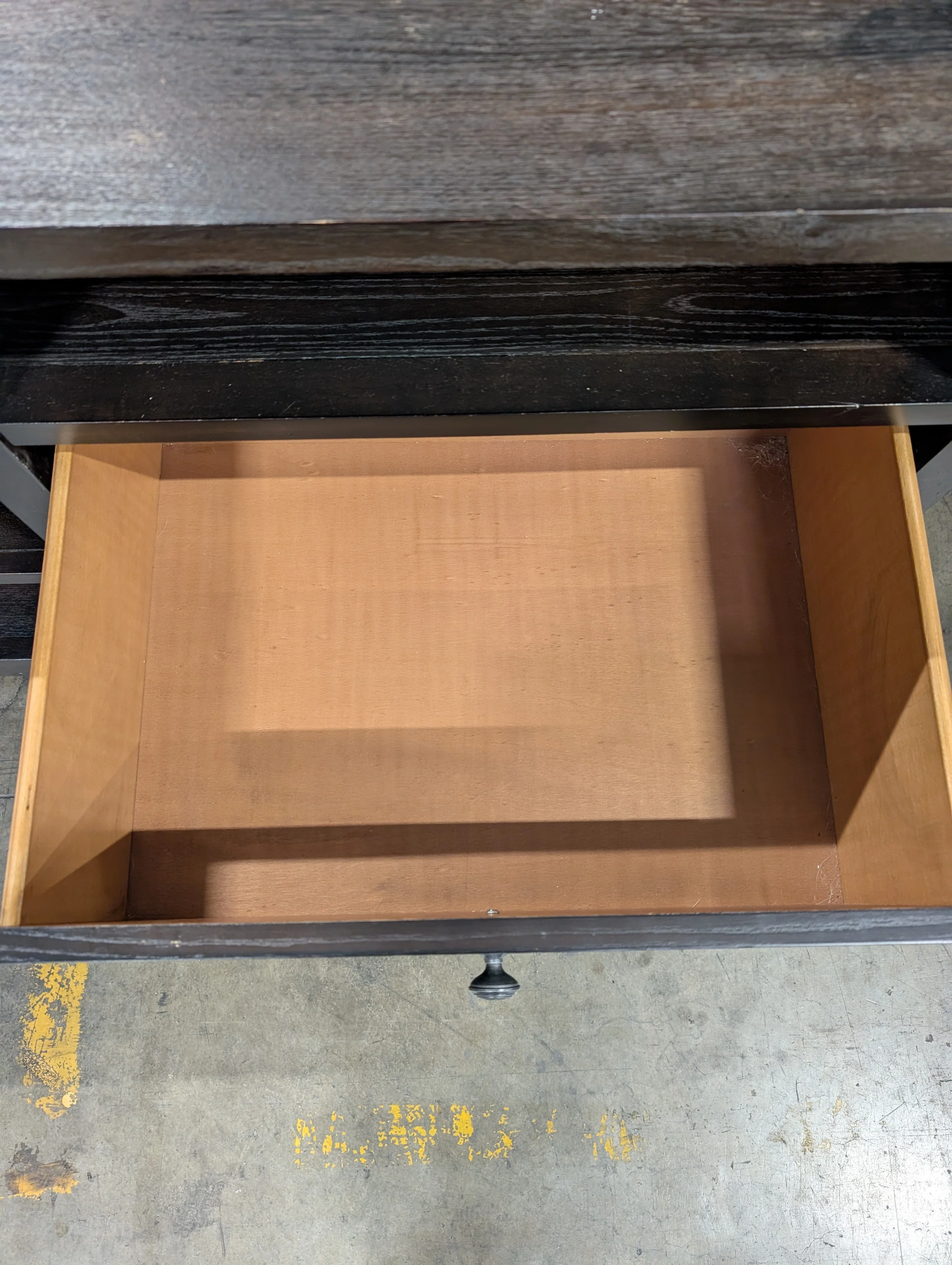 Dark Wood Bassett Media Console with Storage - Image 7