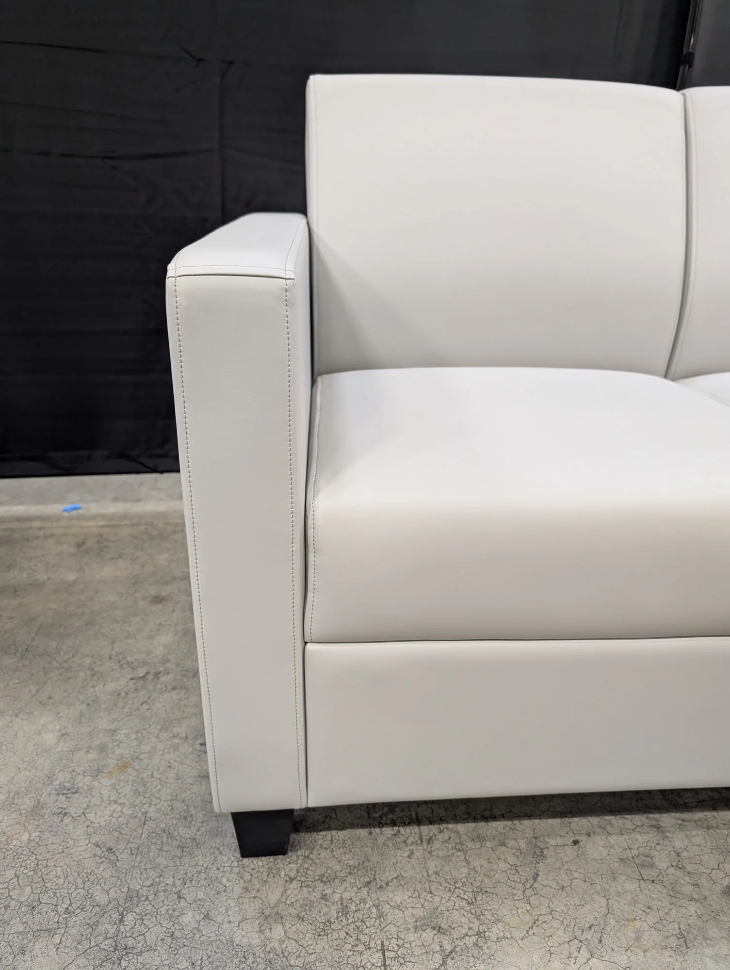 Modern Light Grey Two-Seater Sofa - Image 3