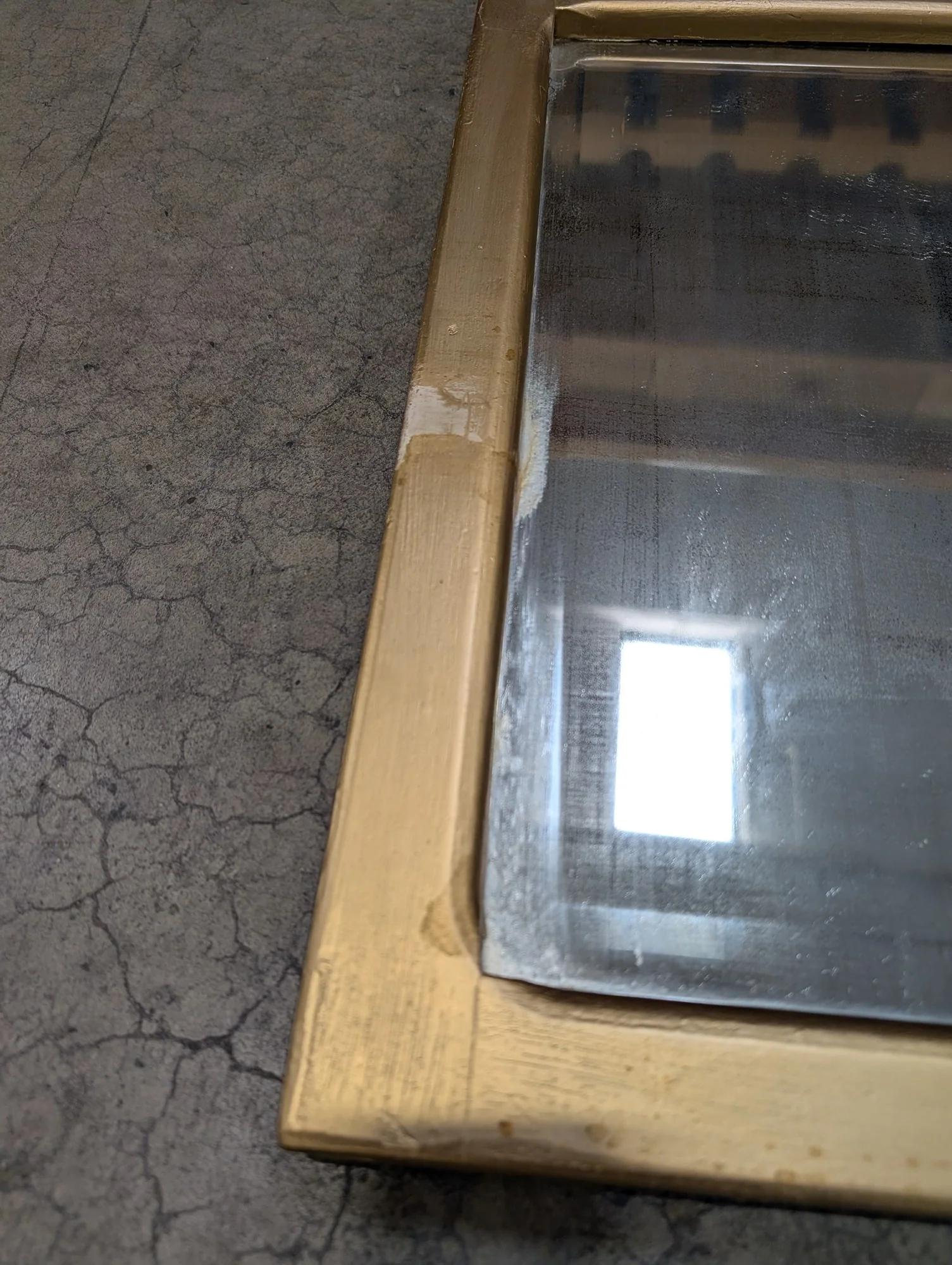 Rectangular Gold-Tone Wall Mirror - Image 3
