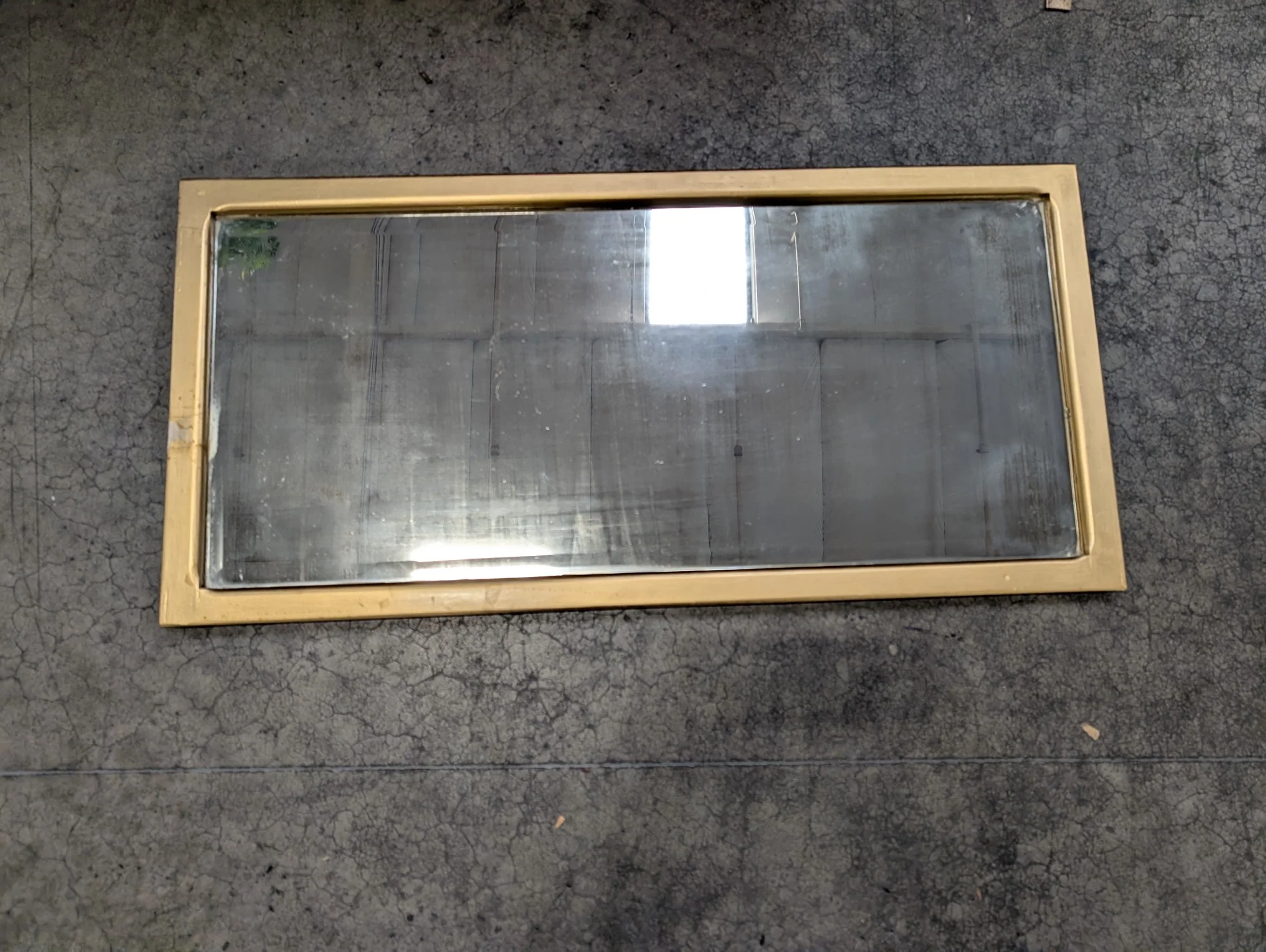 Rectangular Gold-Tone Wall Mirror - Image 5