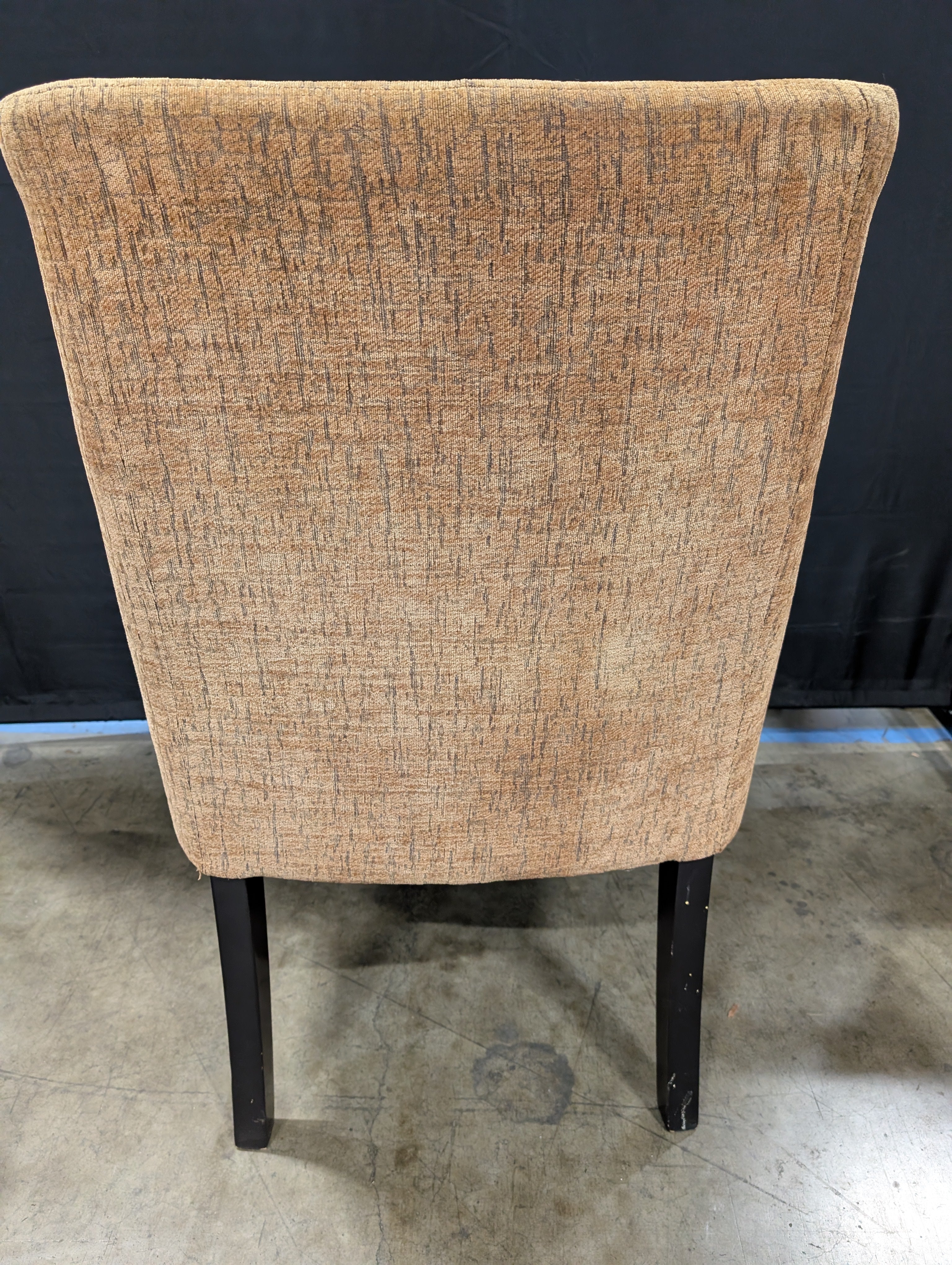 Textured Brown Upholstered Accent Chair - Image 3