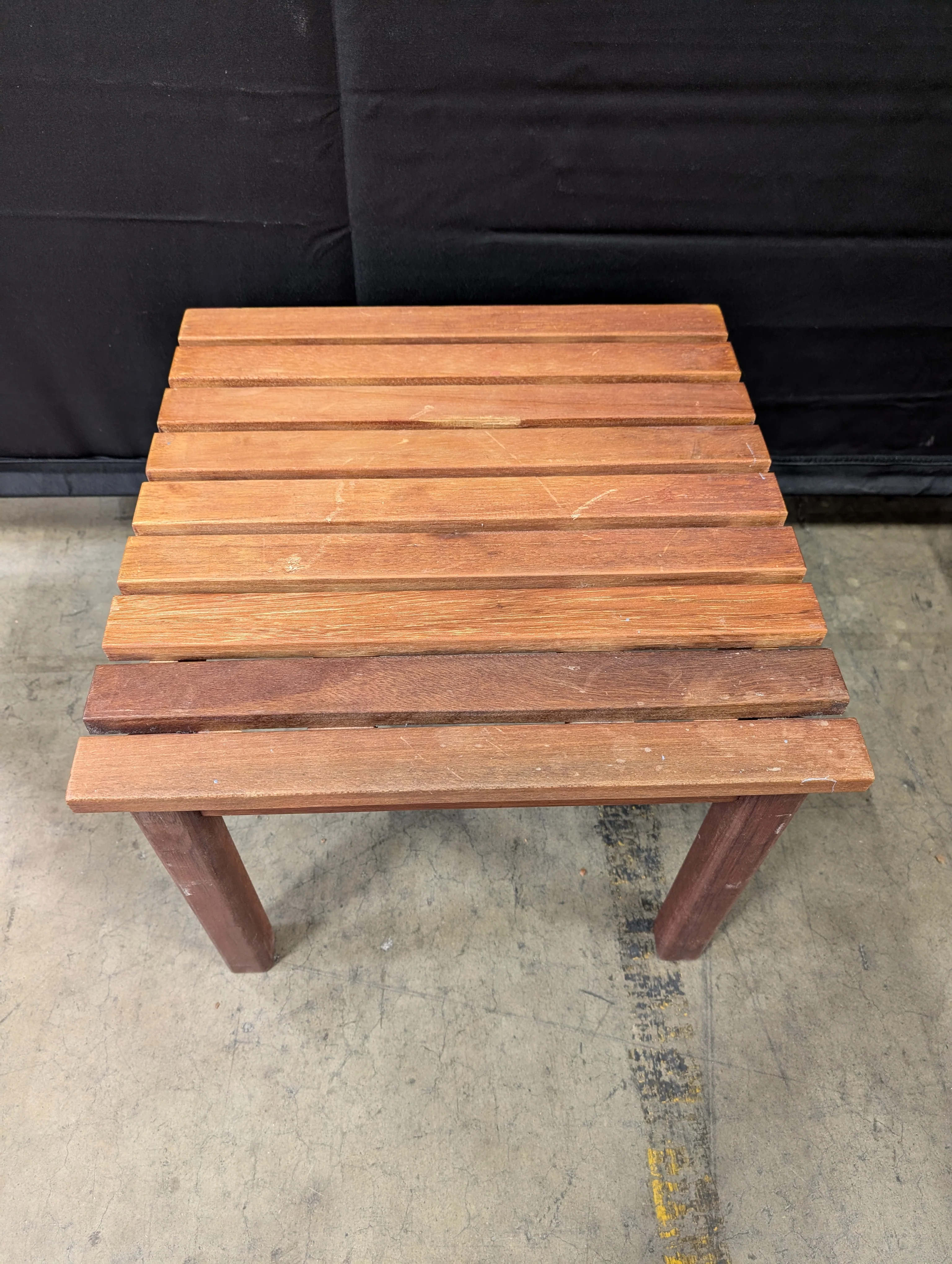 Versatile Slatted Wood Bench Stool - Image 3