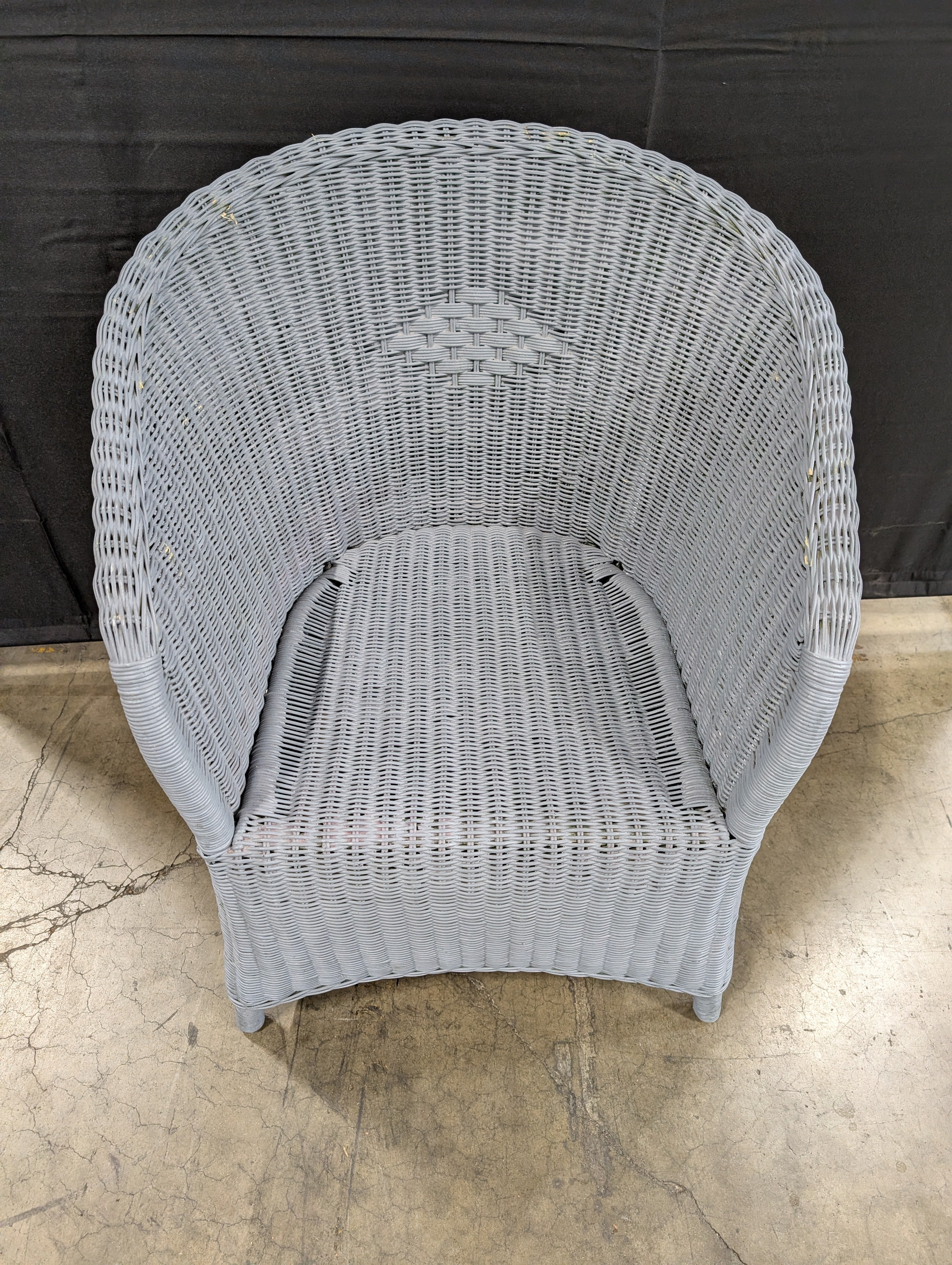 Grey Woven Composite Outdoor Patio Chair - Image 3