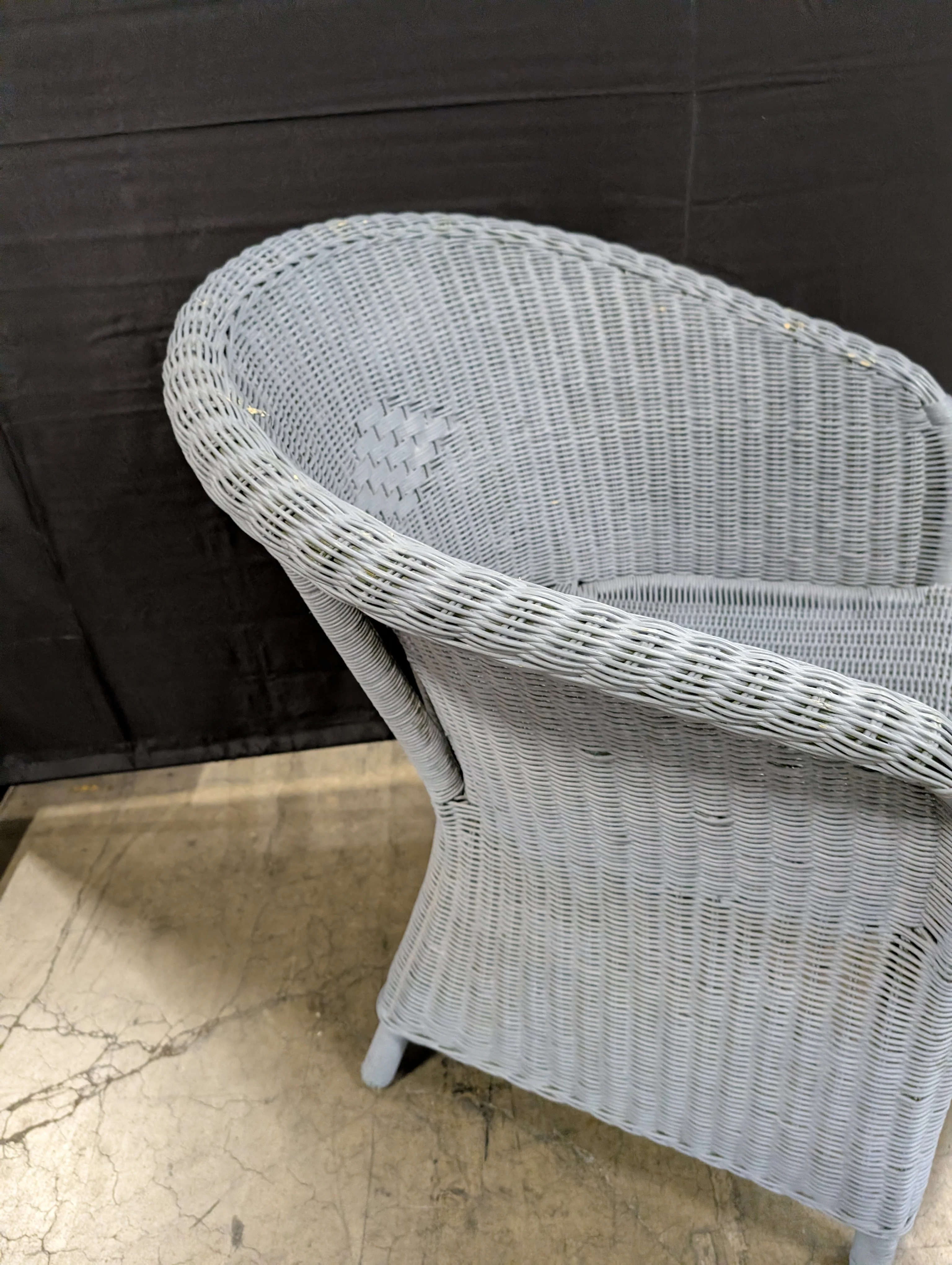 Grey Woven Composite Outdoor Patio Chair - Image 4