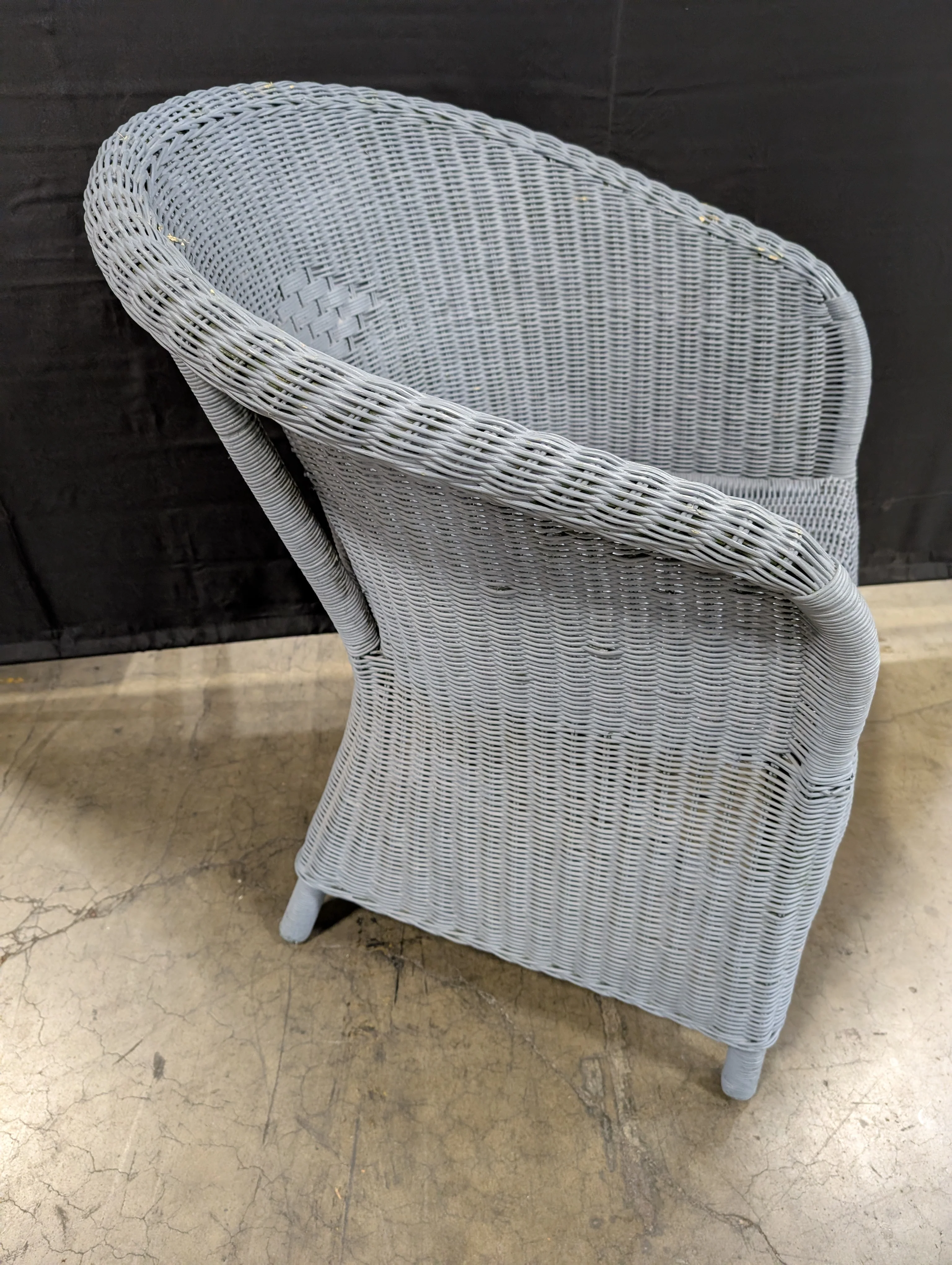 Grey Woven Composite Outdoor Patio Chair - Image 5