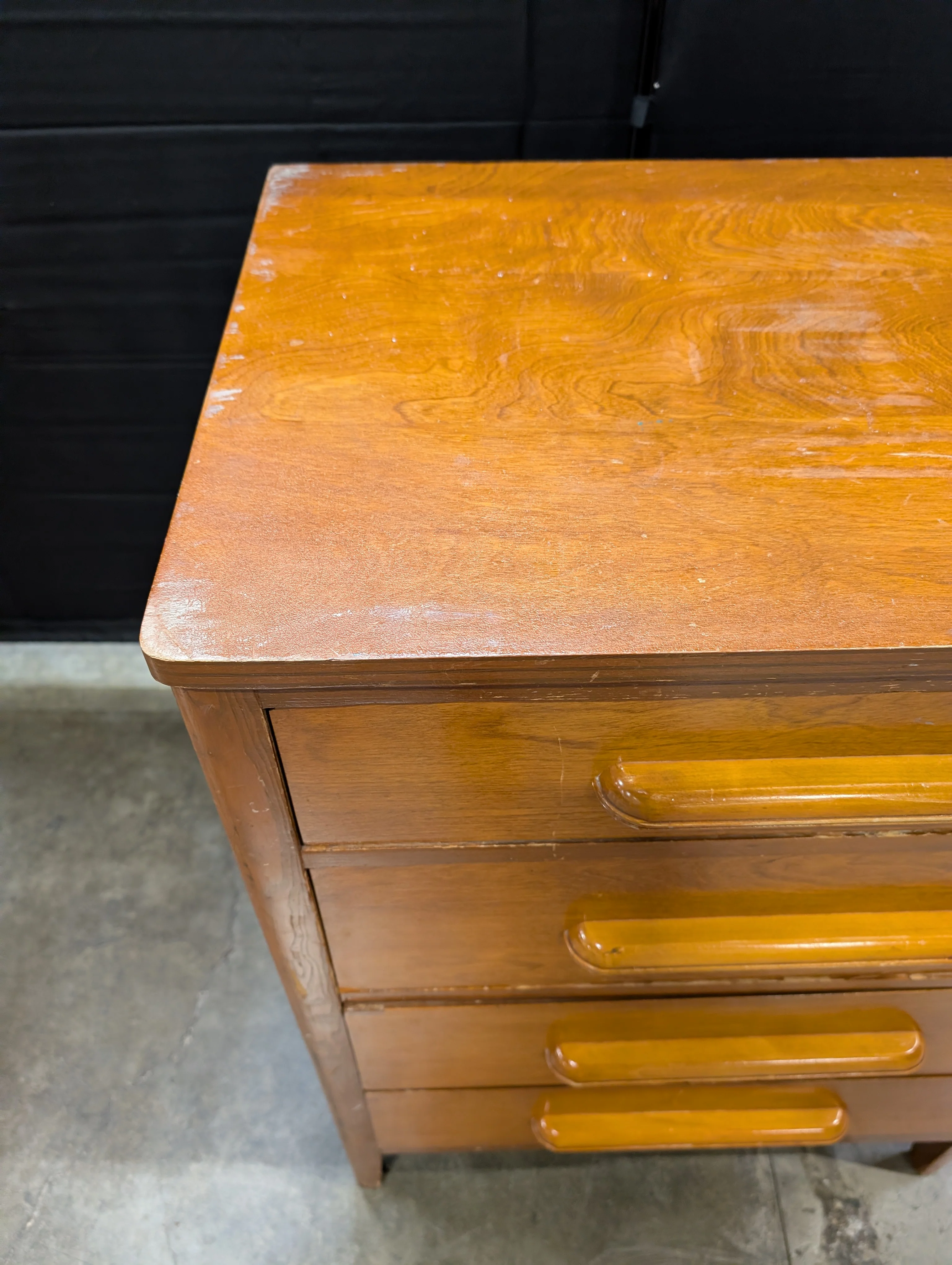 Vintage Mid-Century Style Three-Drawer Wood Dresser - Image 2