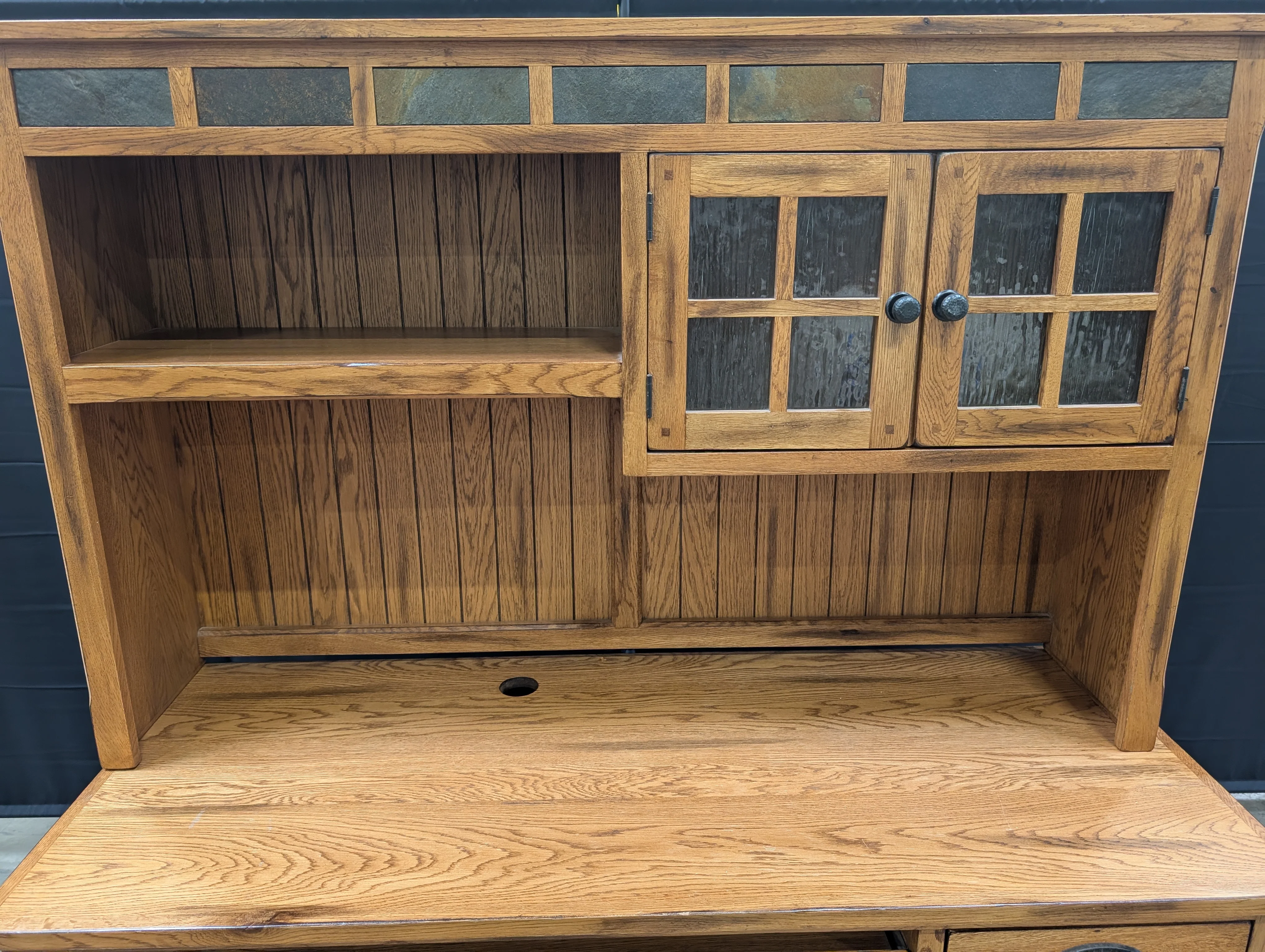 Sunny Designs Sedona Traditional Wood Desk and Hutch in Rustic Oak - Image 11