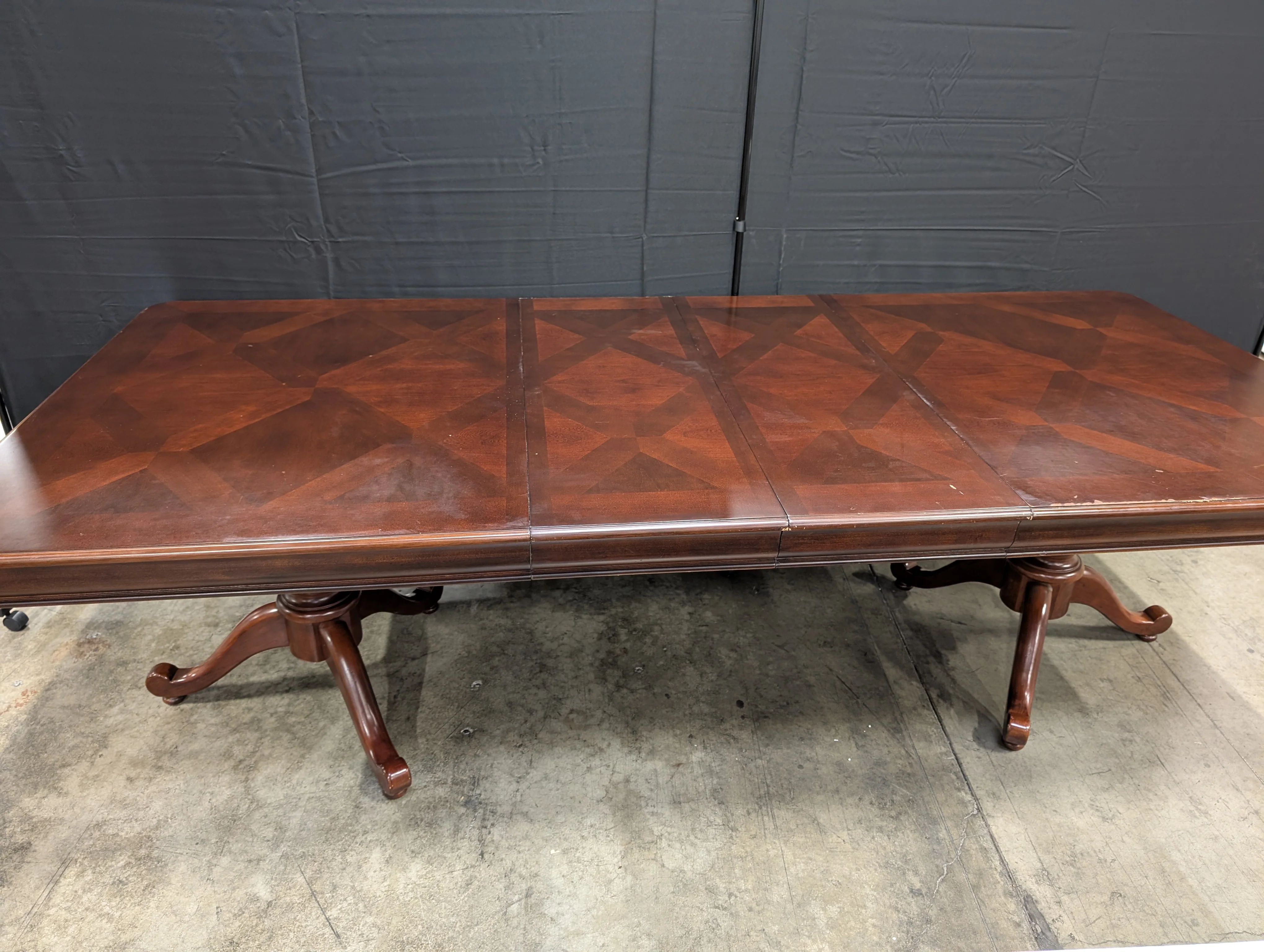 Traditional Dark Wood Rectangular Dining Table - Image 2
