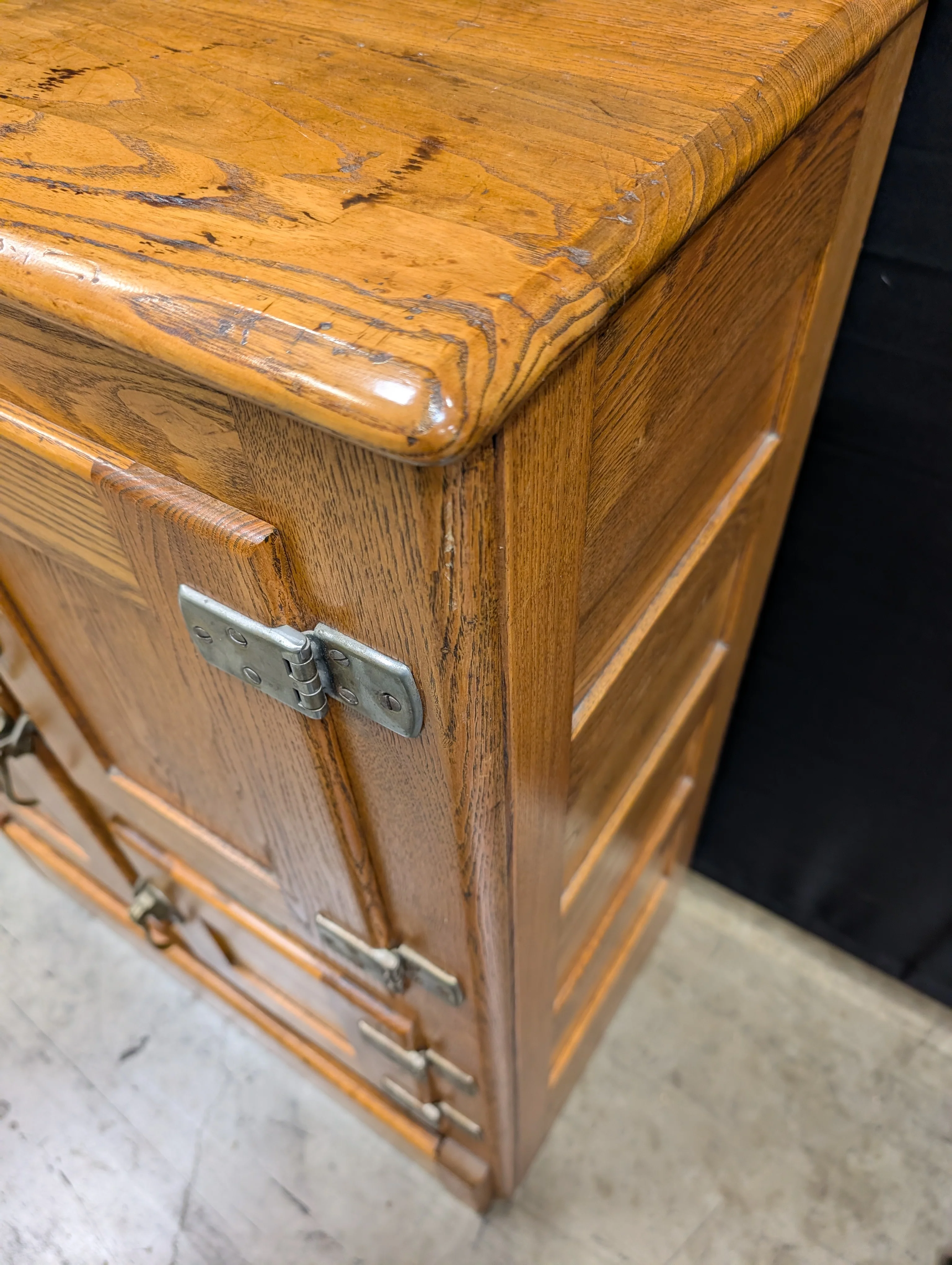 Vintage Oak Ice Box Cabinet - Image 7