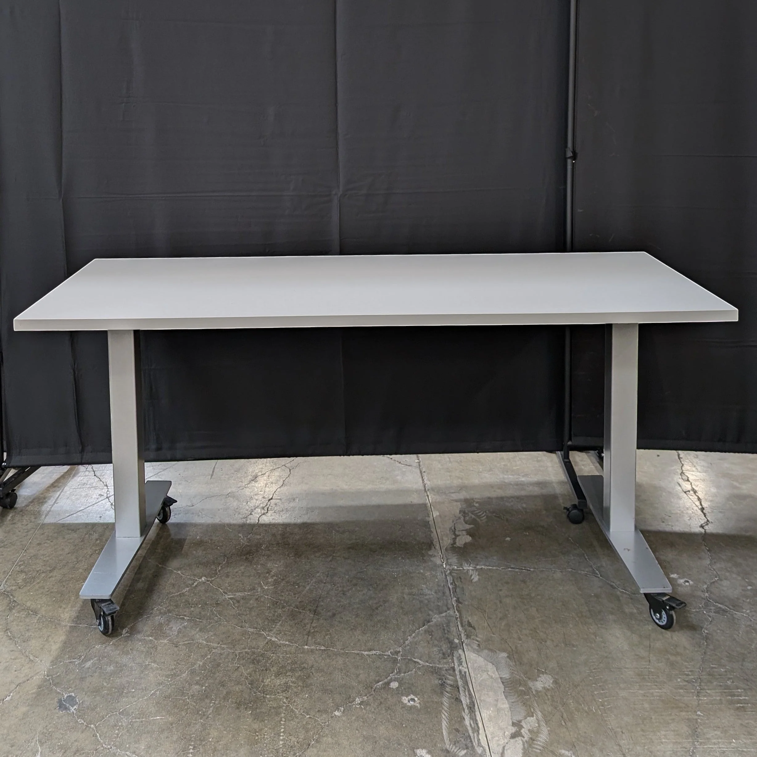 Sienna TL Modern White Top Table with Locking Casters - Image 4