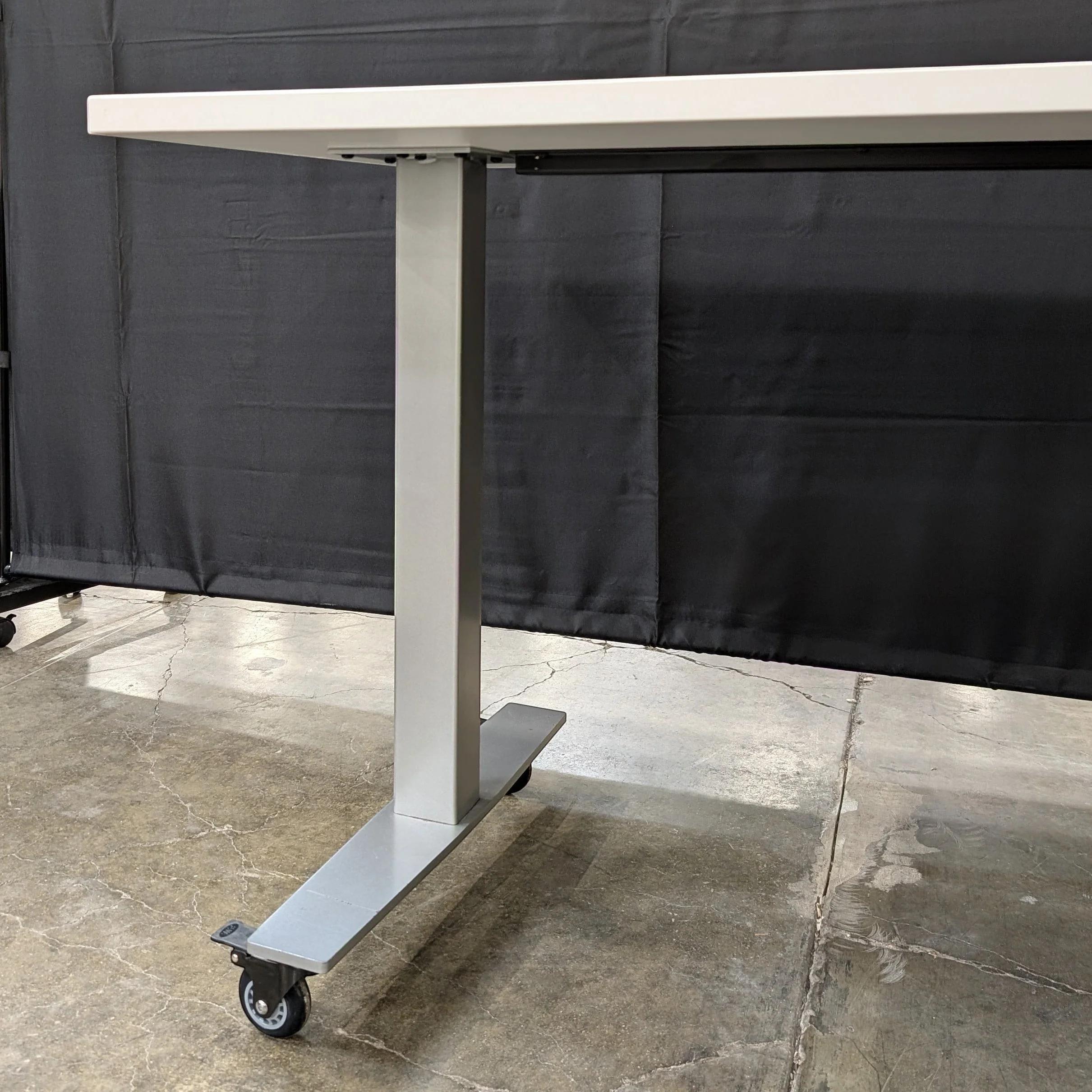Sienna TL Modern White Top Table with Locking Casters - Image 6