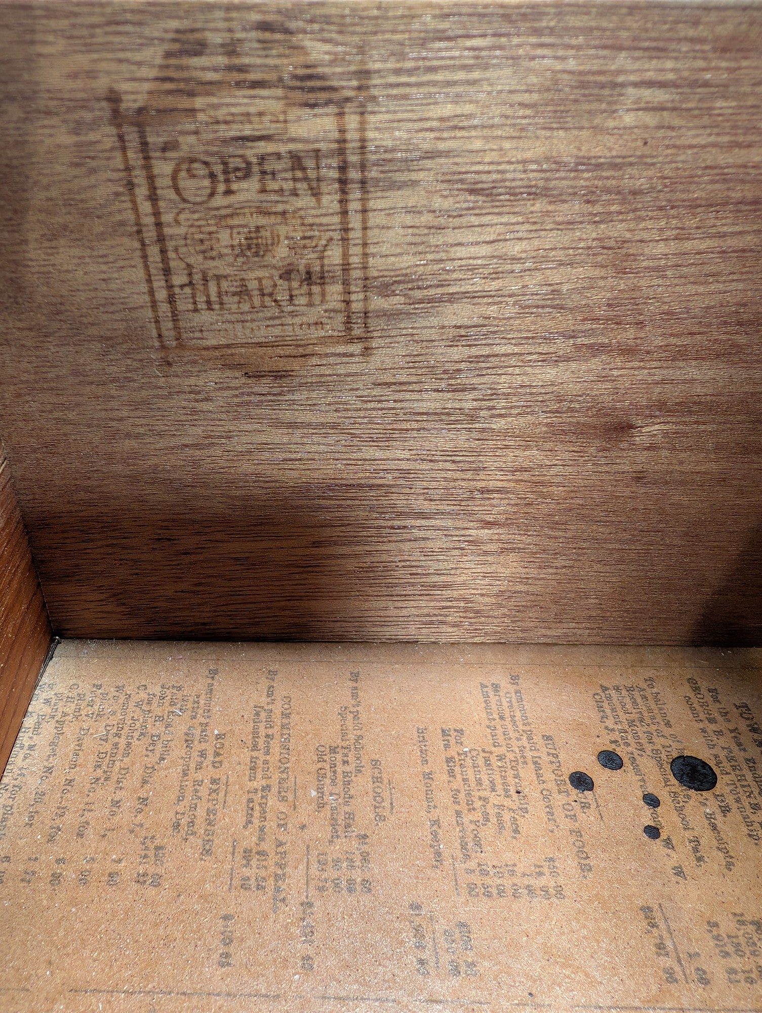Open Hearth Rustic Wood Two-Drawer Nightstand - Image 4