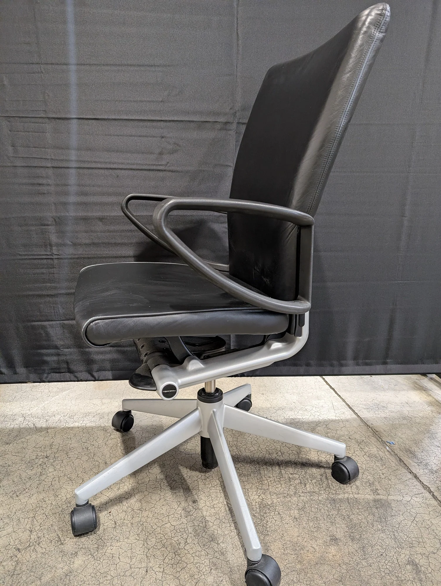 Haworth Black Leather Executive Task Chair - Image 2