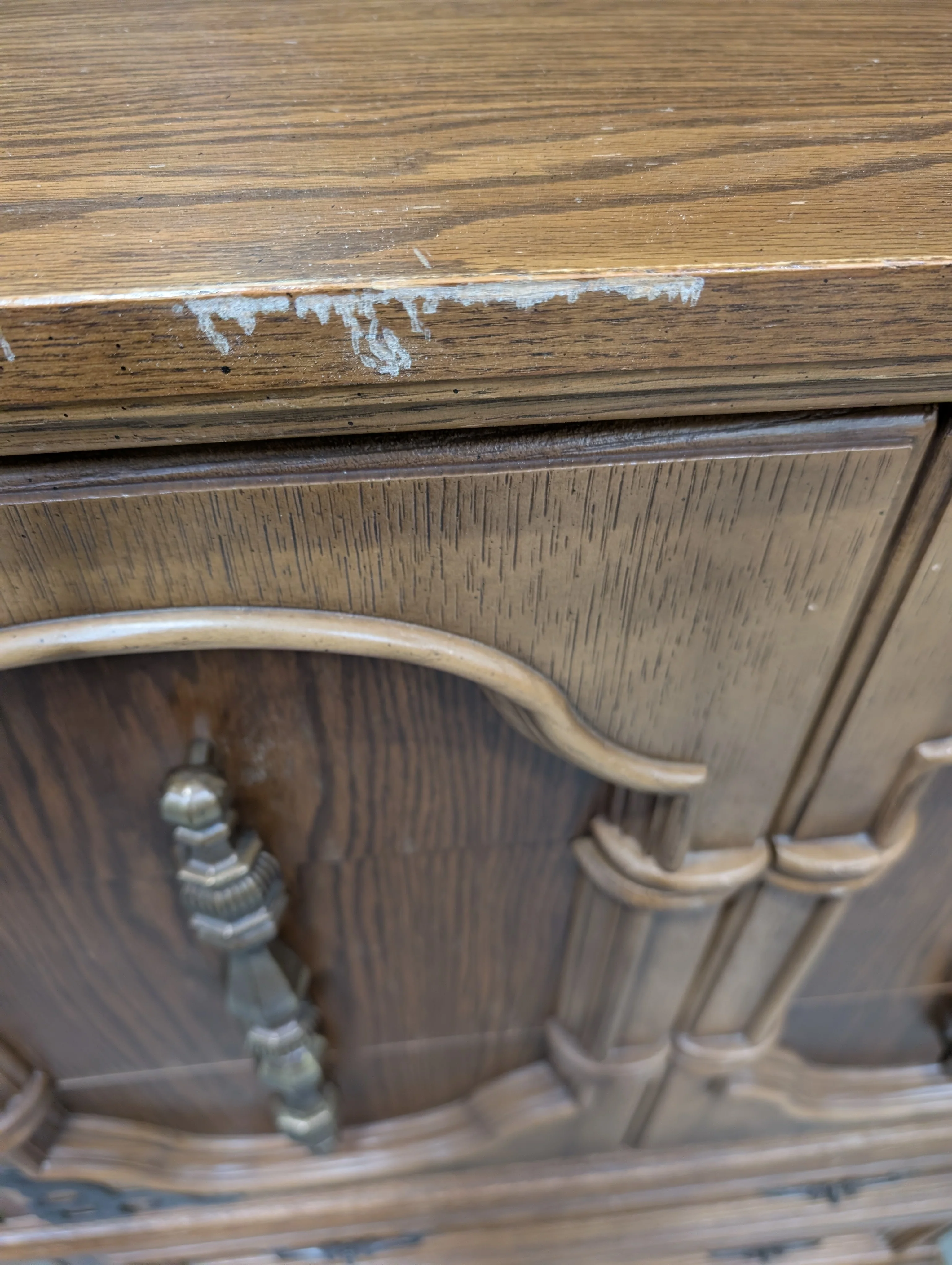 Bassett Furniture Armoire Drawers with Ornate Hardware - Image 8