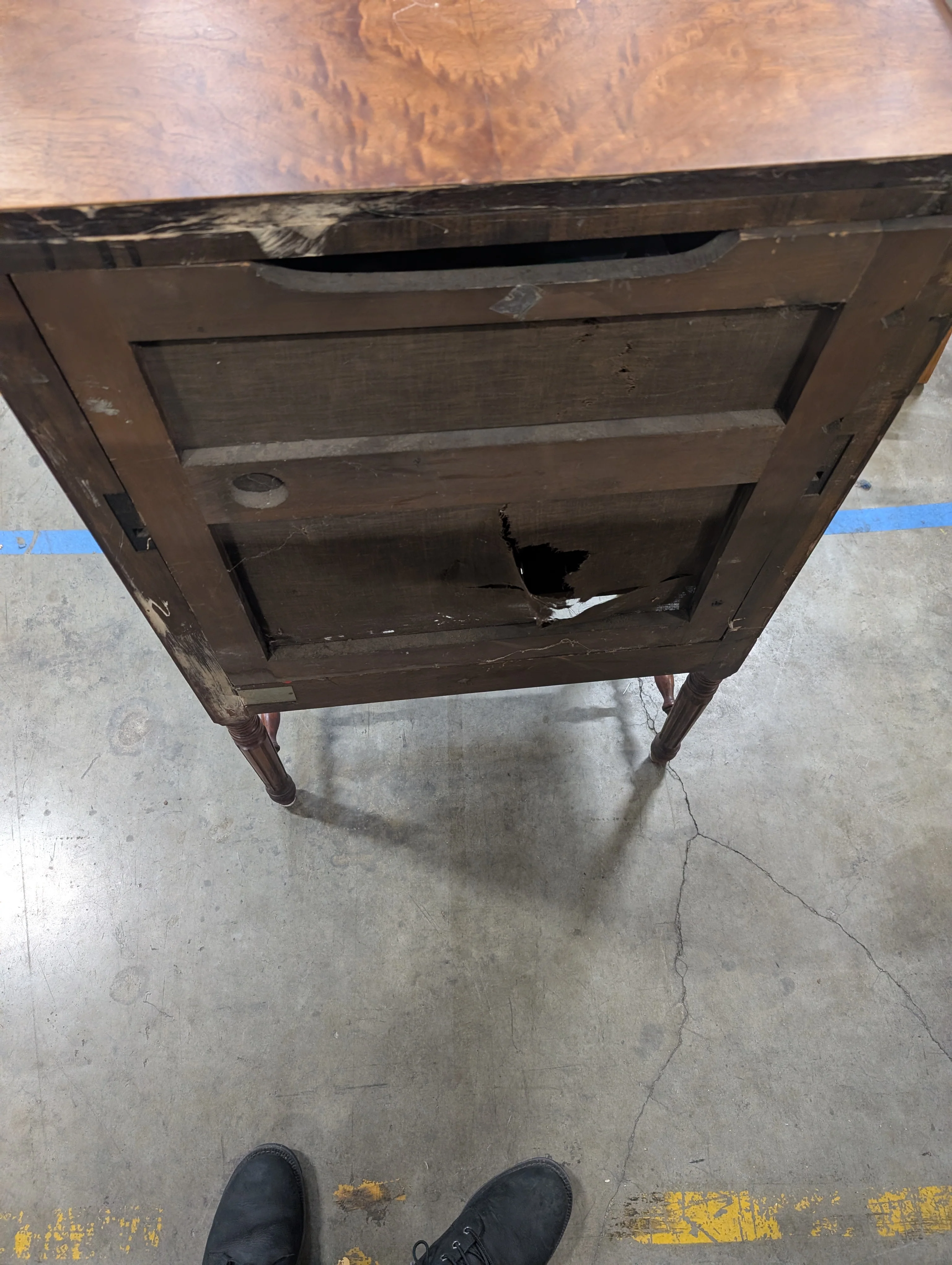 Vintage Carved Wood Radio Cabinet with Double Doors - Image 6