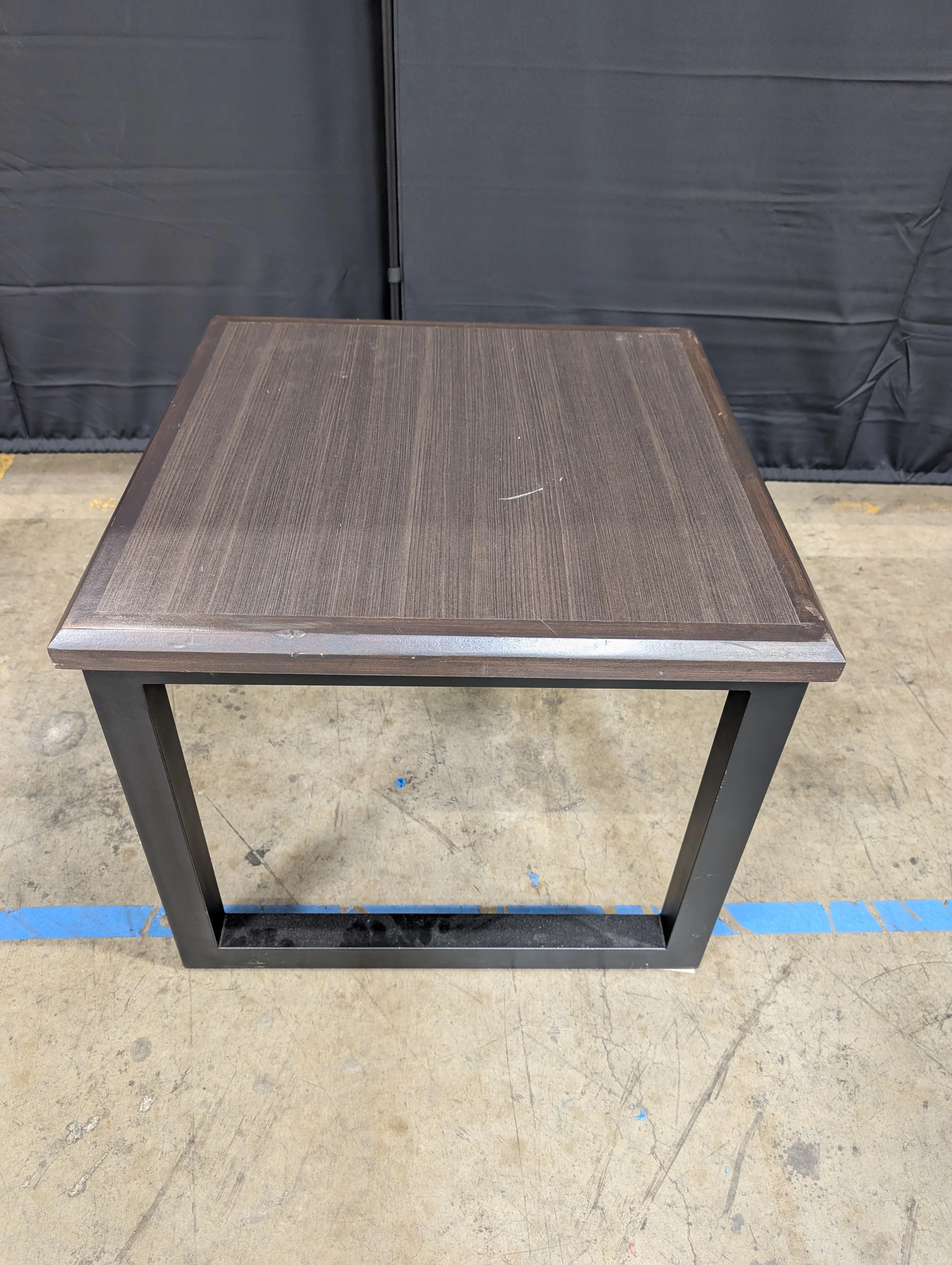 Contemporary Dark Wood Accent Side Table with V-Legs - Image 3