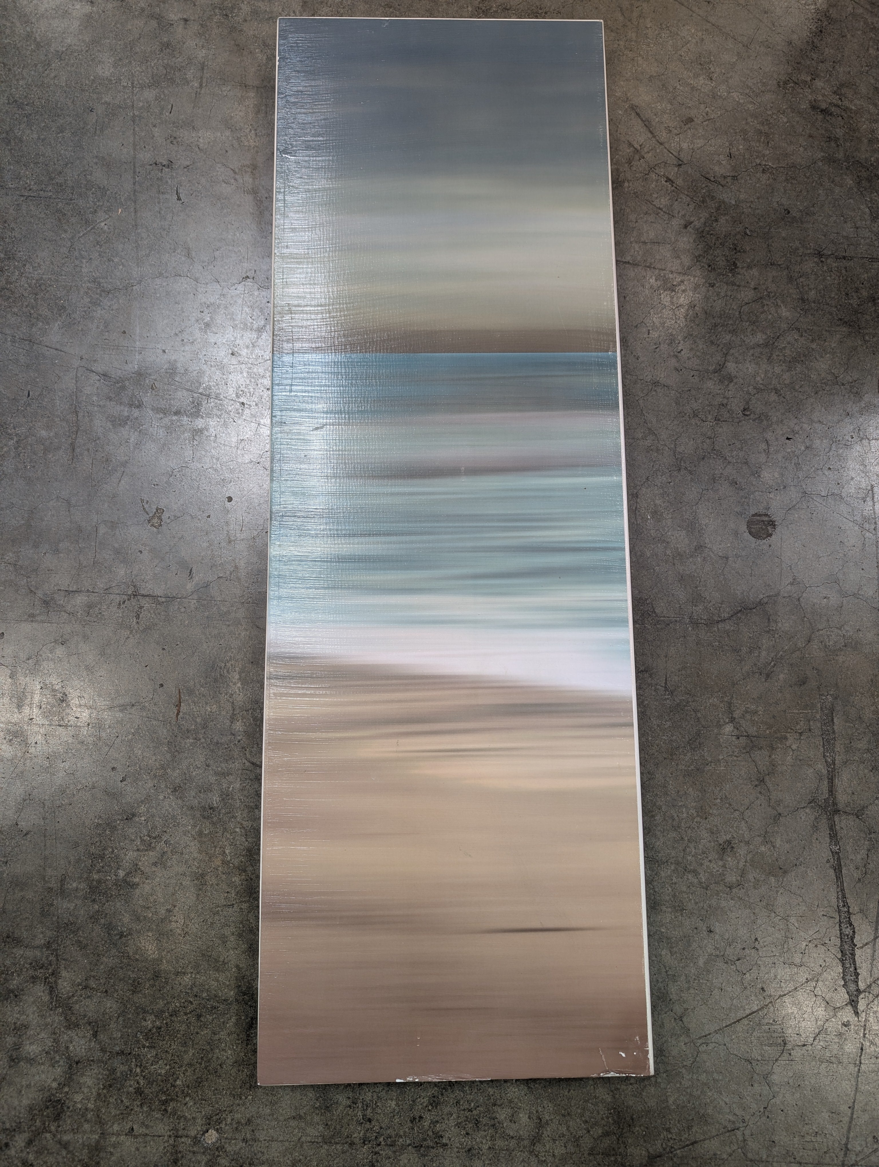 Abstract Coastal Horizon Framed Art Piece - Image 3