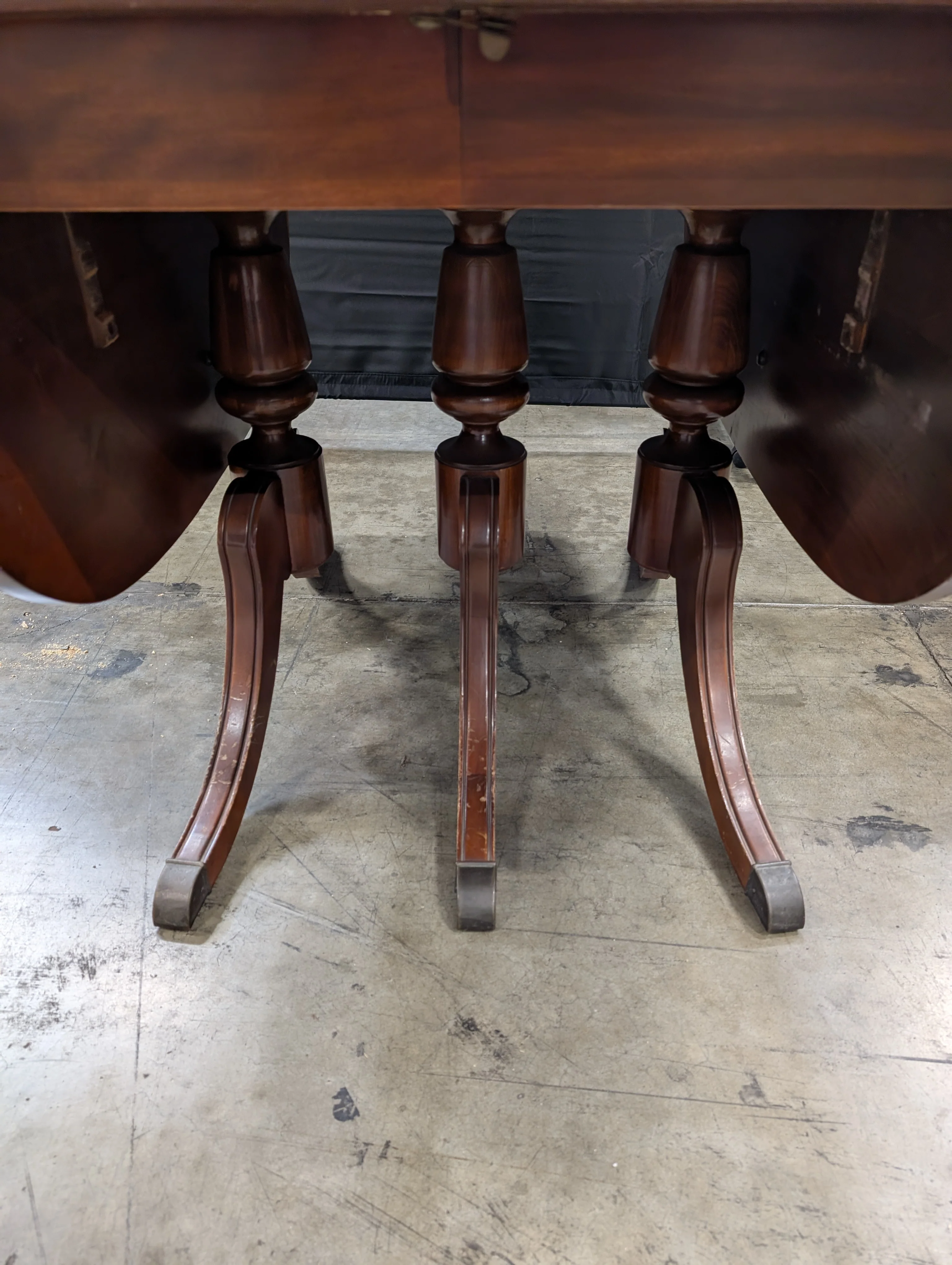 Classic Brown Wood Drop-Leaf Dining Table - Image 3