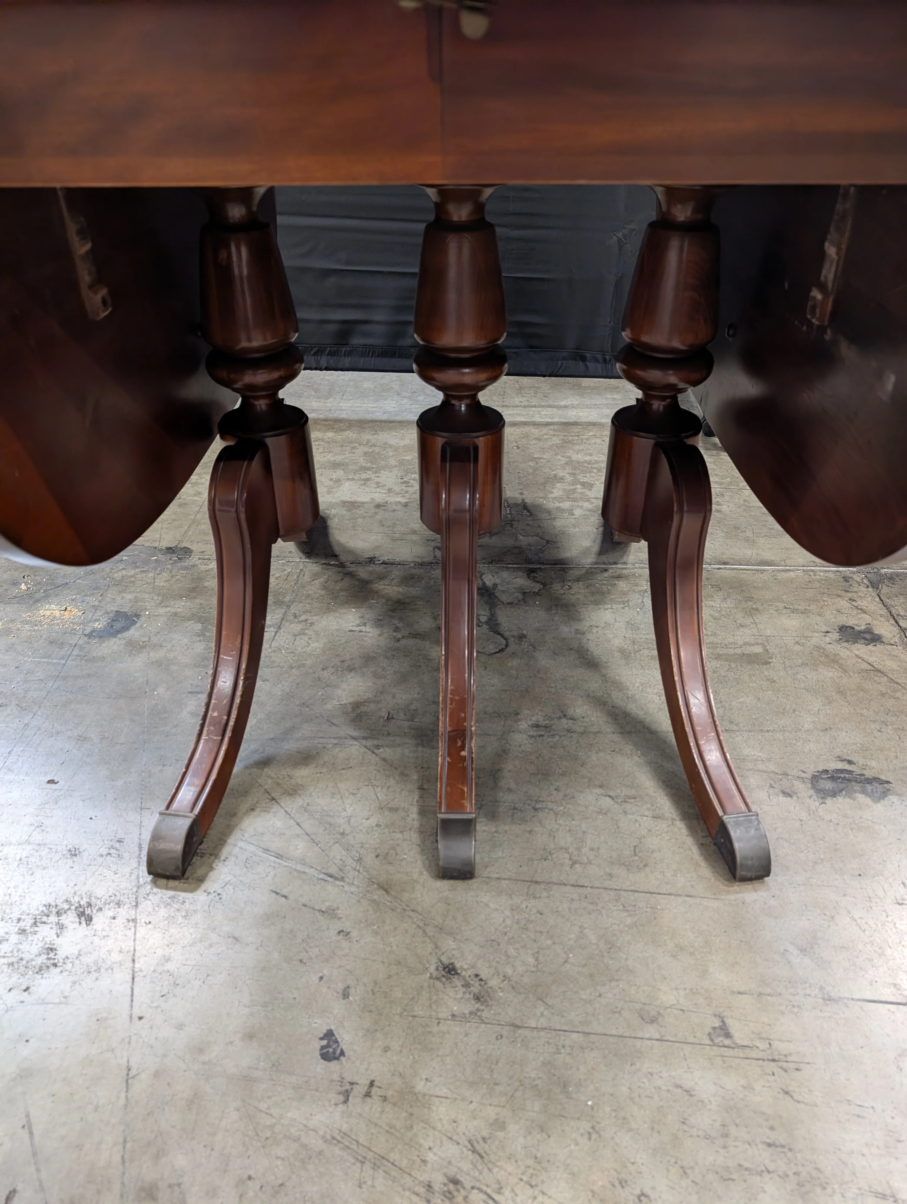 Classic Brown Wood Drop-Leaf Dining Table - Image 4