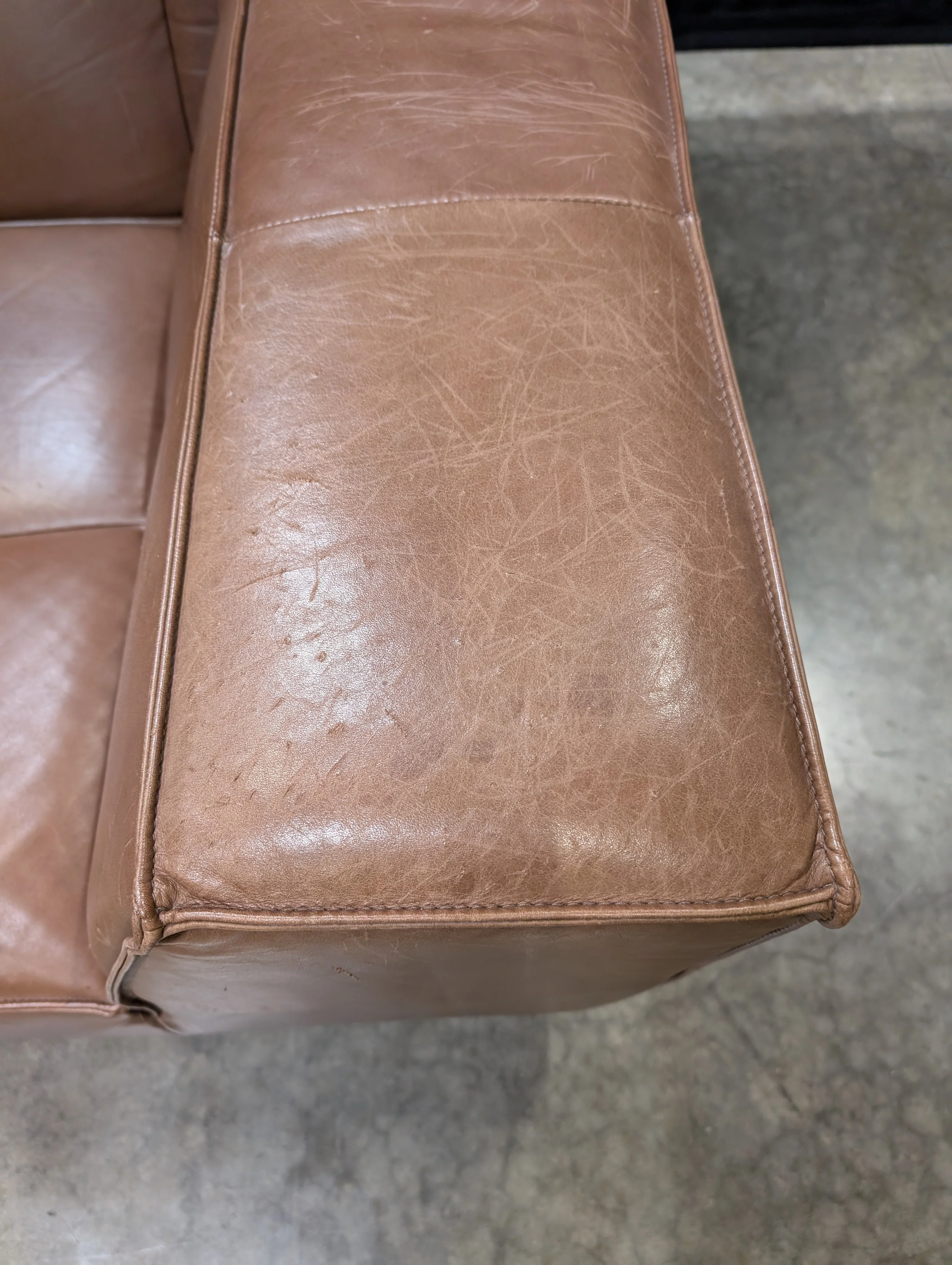 BoConcept Brown Leather Sectional Sofa with Chaise - Image 11