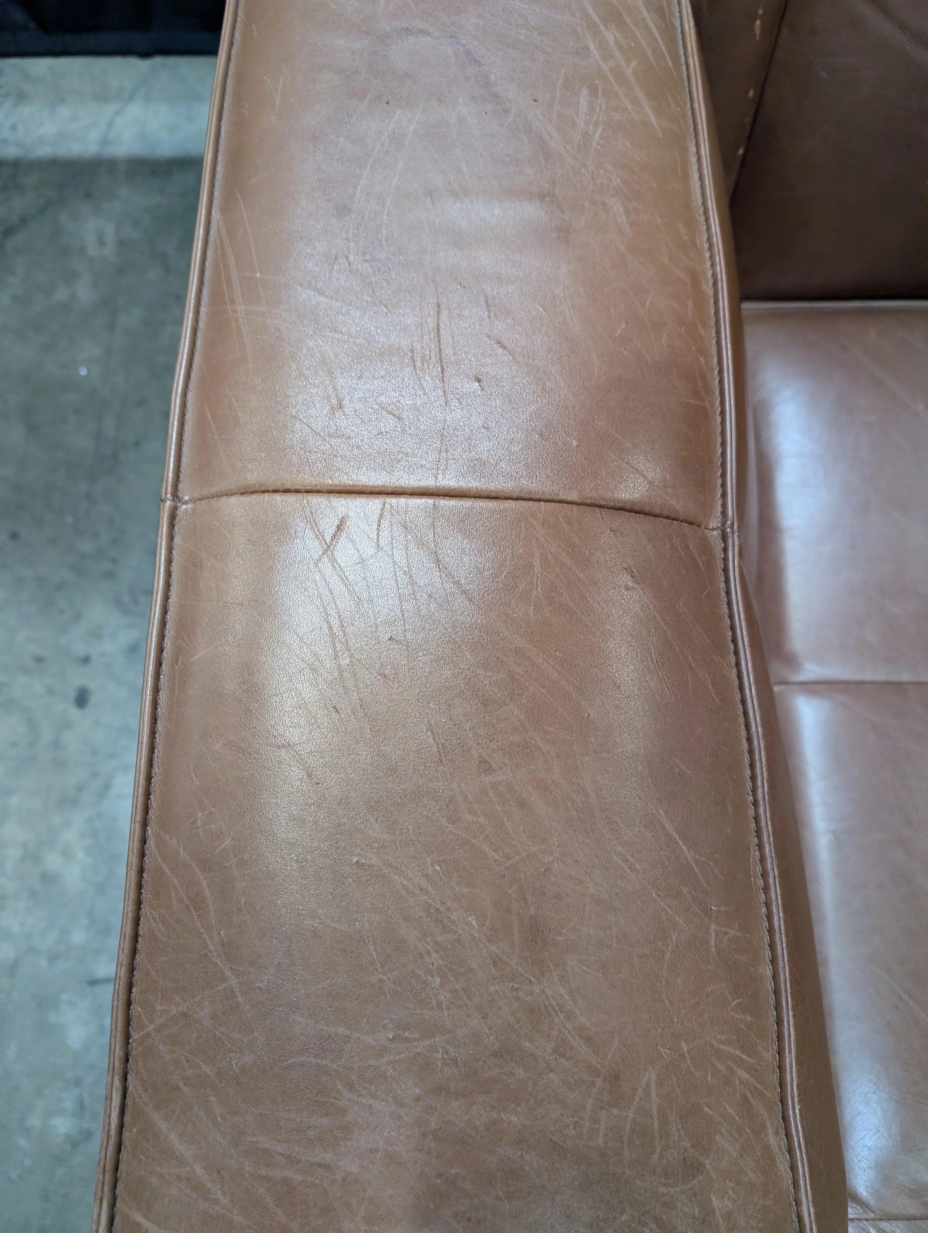 BoConcept Brown Leather Sectional Sofa with Chaise - Image 6