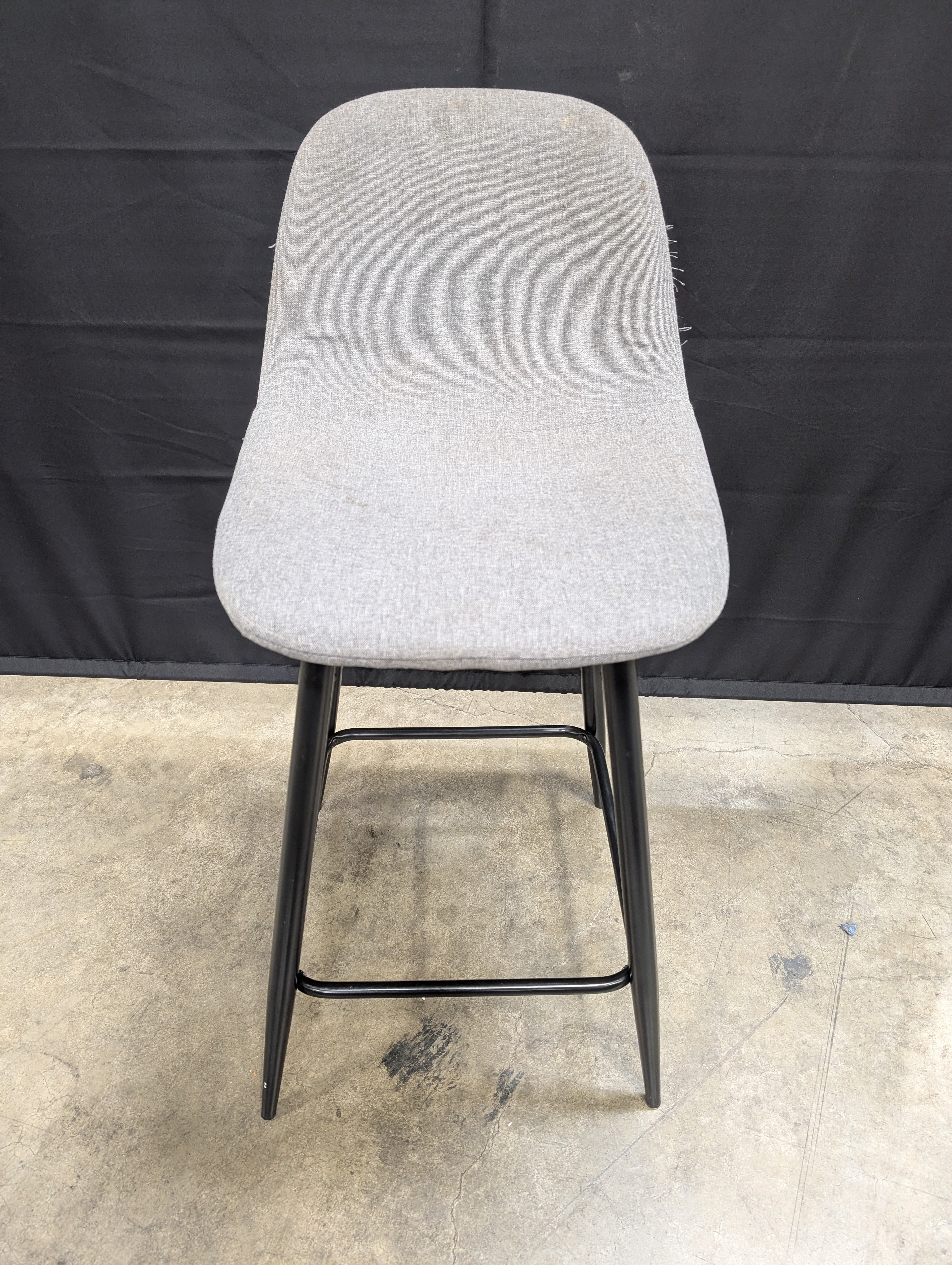 Grey Fabric Counter Stool