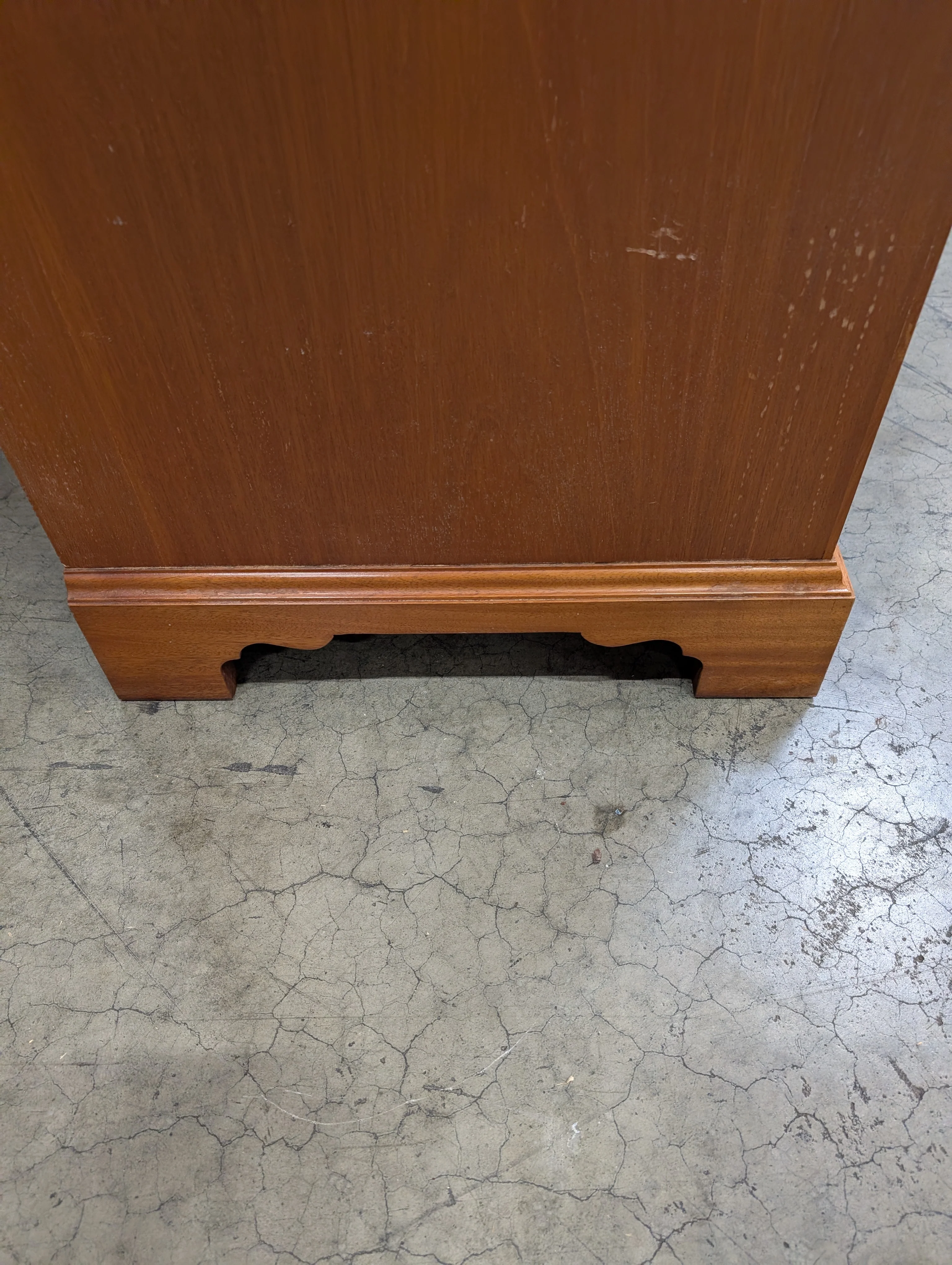 Classic Cherry-Stained Wood Slant-Front Secretary Desk - Image 8