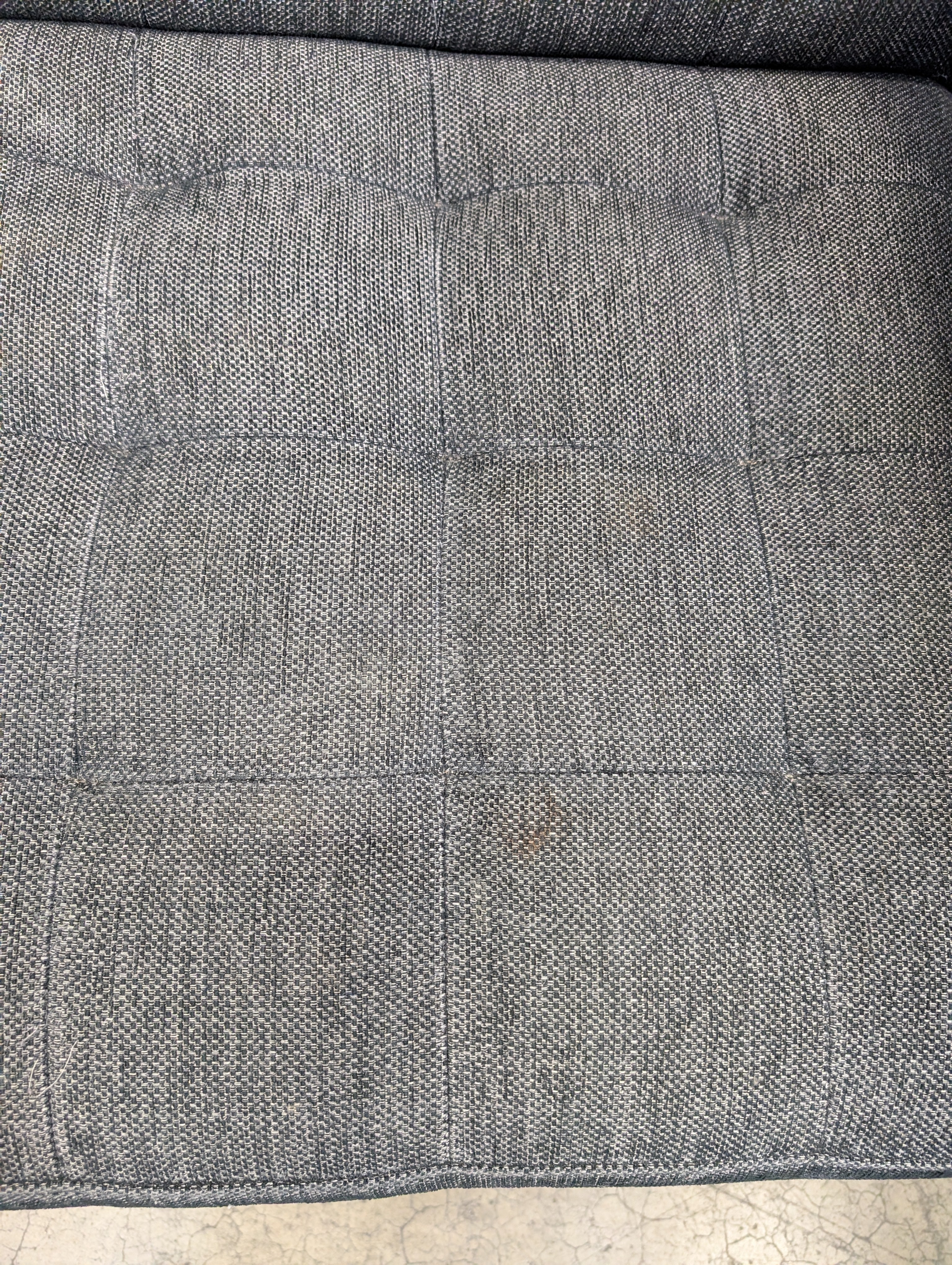 Used Dark Grey Tufted Fabric Loveseat Sofa - Image 4