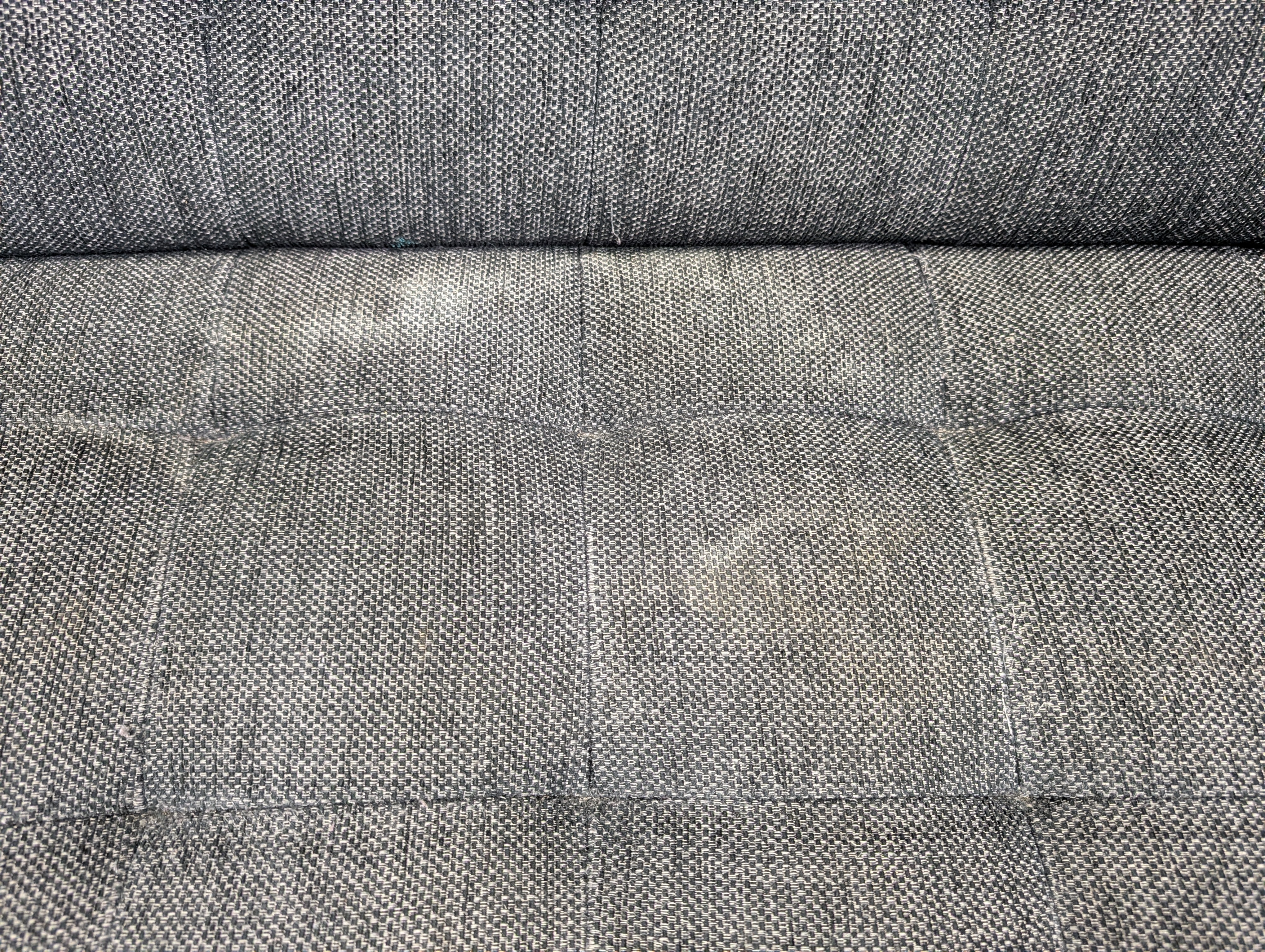 Used Dark Grey Tufted Fabric Loveseat Sofa - Image 5