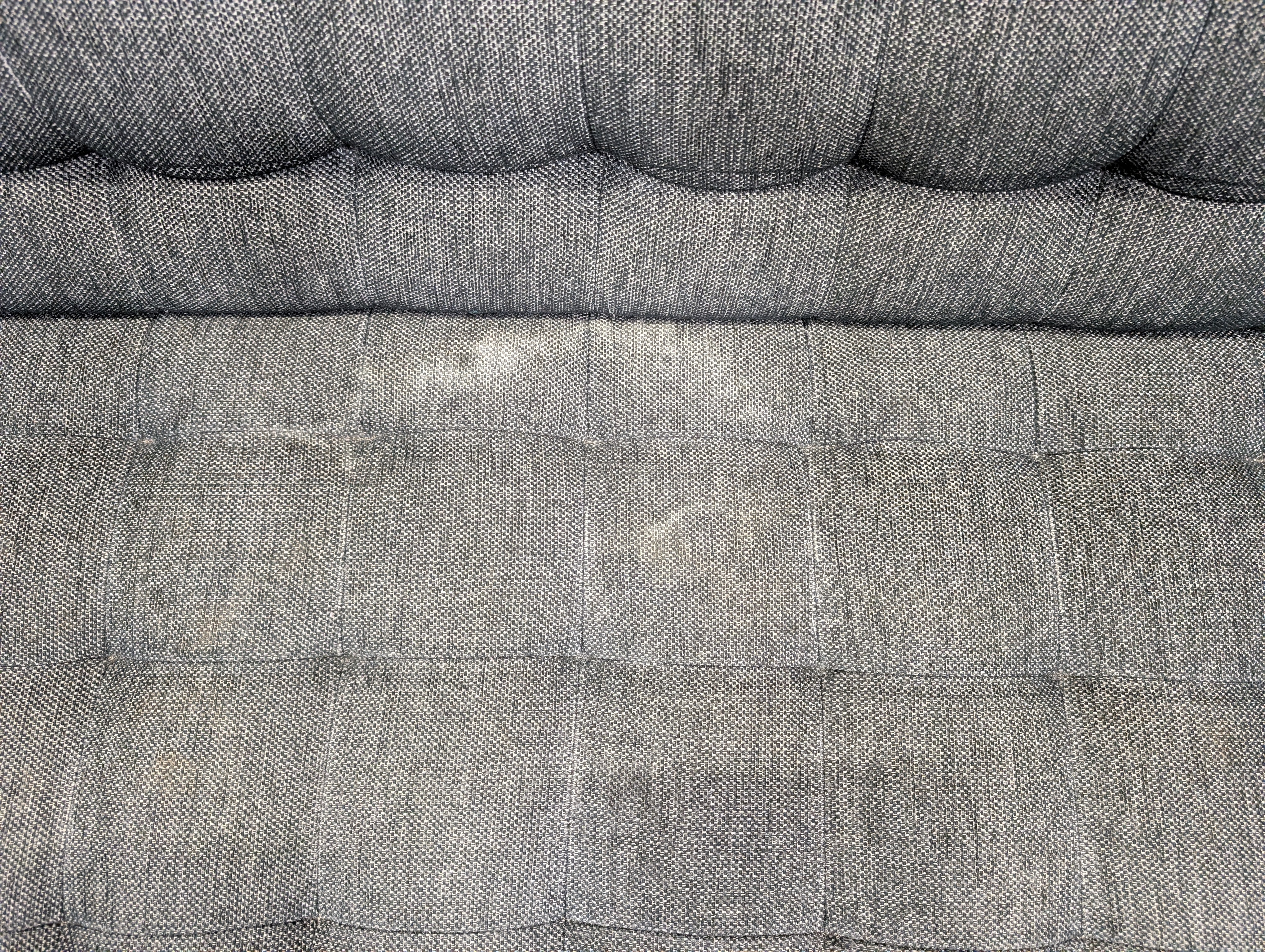 Used Dark Grey Tufted Fabric Loveseat Sofa - Image 6