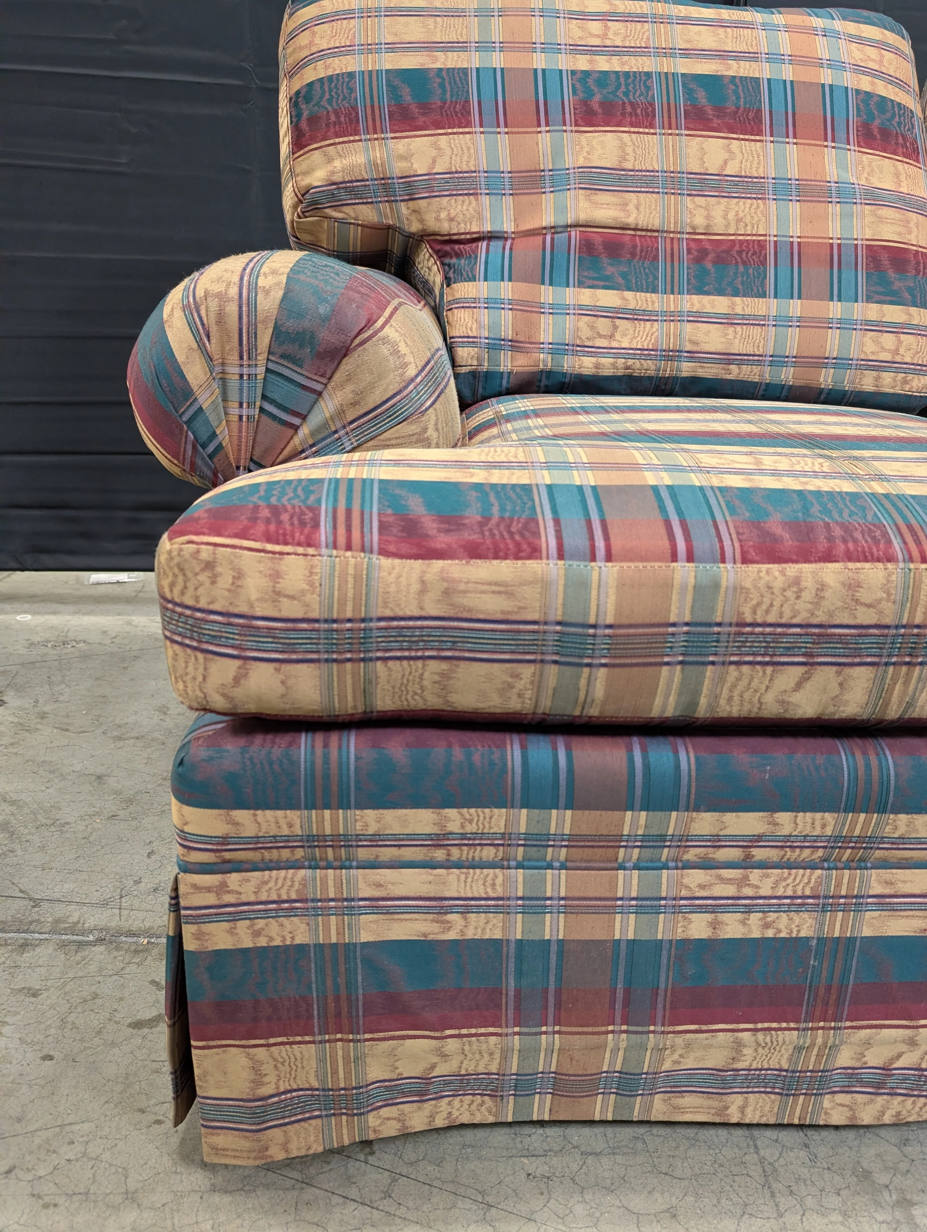 Ethan Allen Plaid Loveseat - Image 7