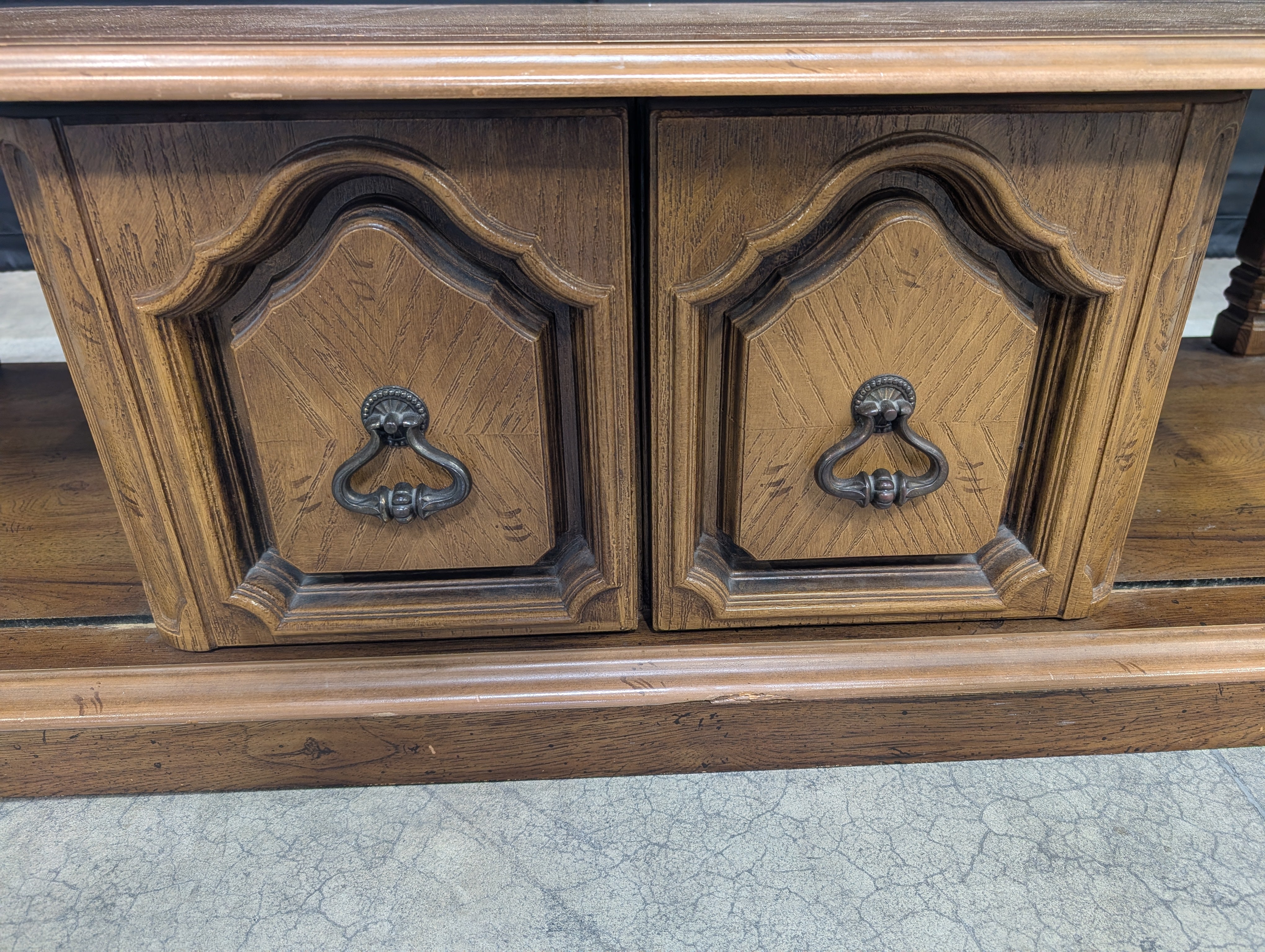 Traditional Wood Coffee Table with Lower Shelf - Image 3