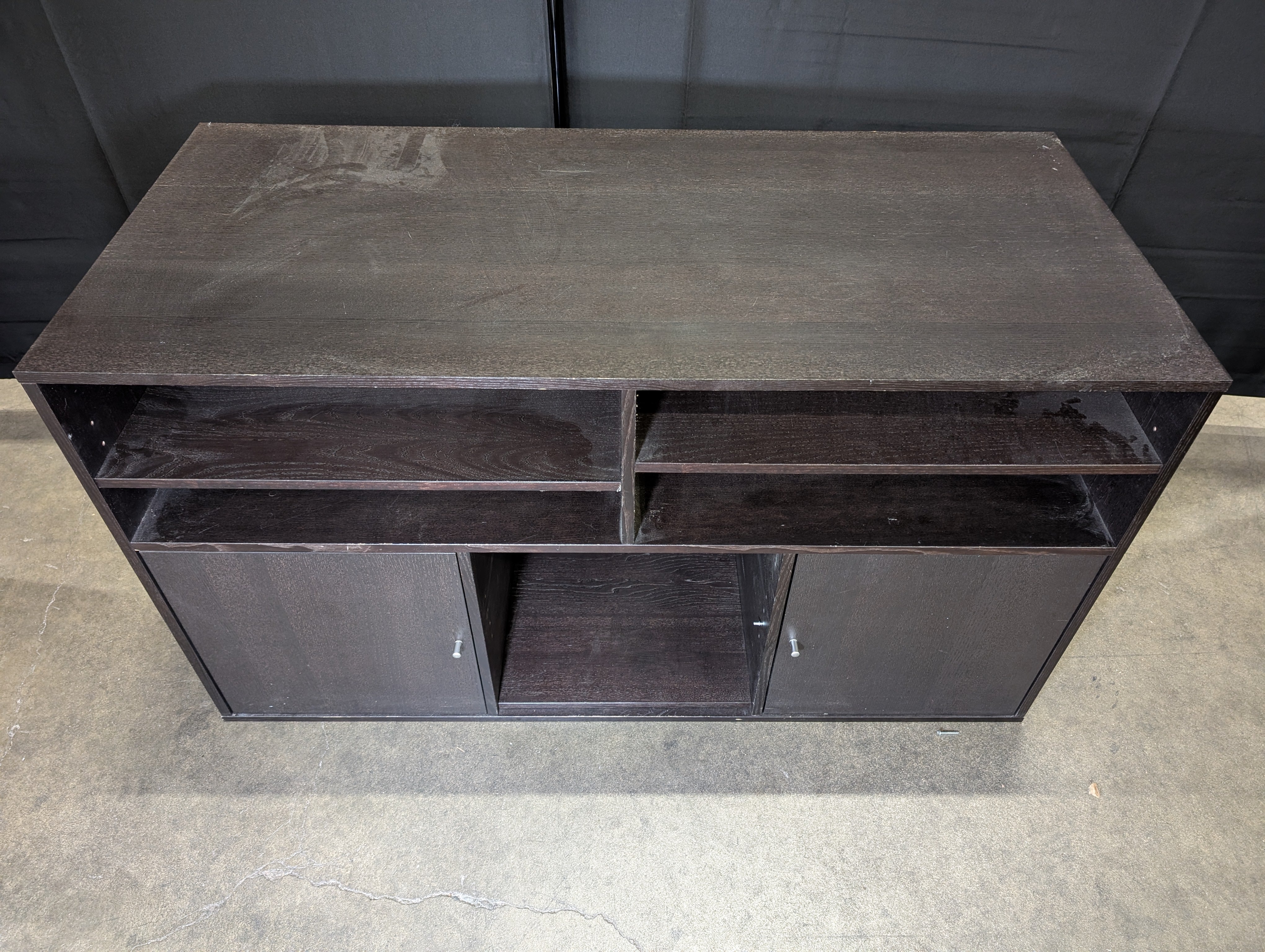 Dark IKEA Media Console with Storage - Image 2