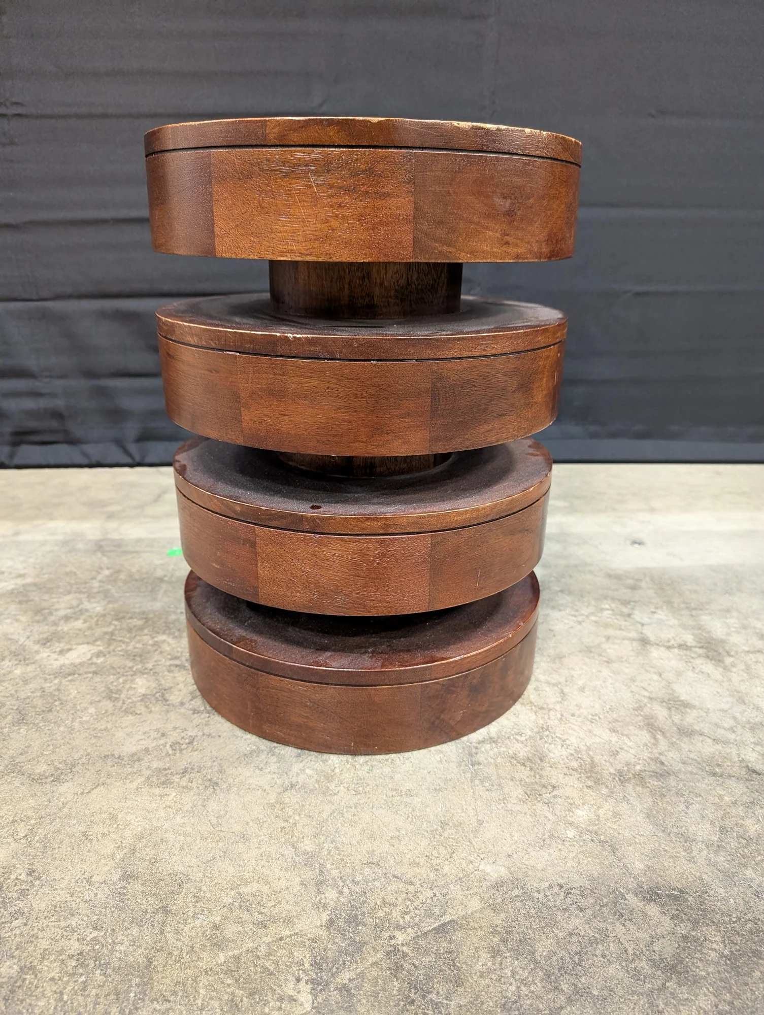 West Elm Totem Round Wood Side Table - Image 3