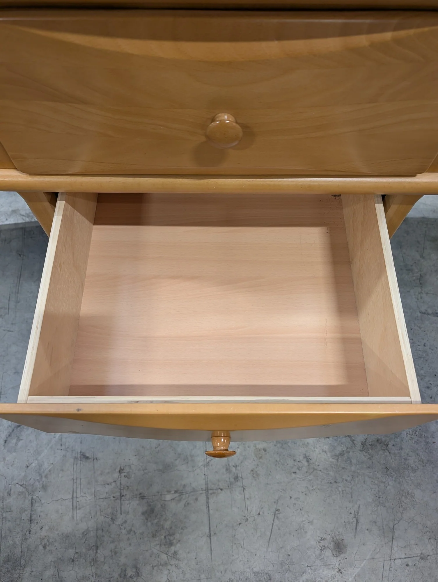 Natural Wood Finish 5-Drawer Tall Chest - Image 3