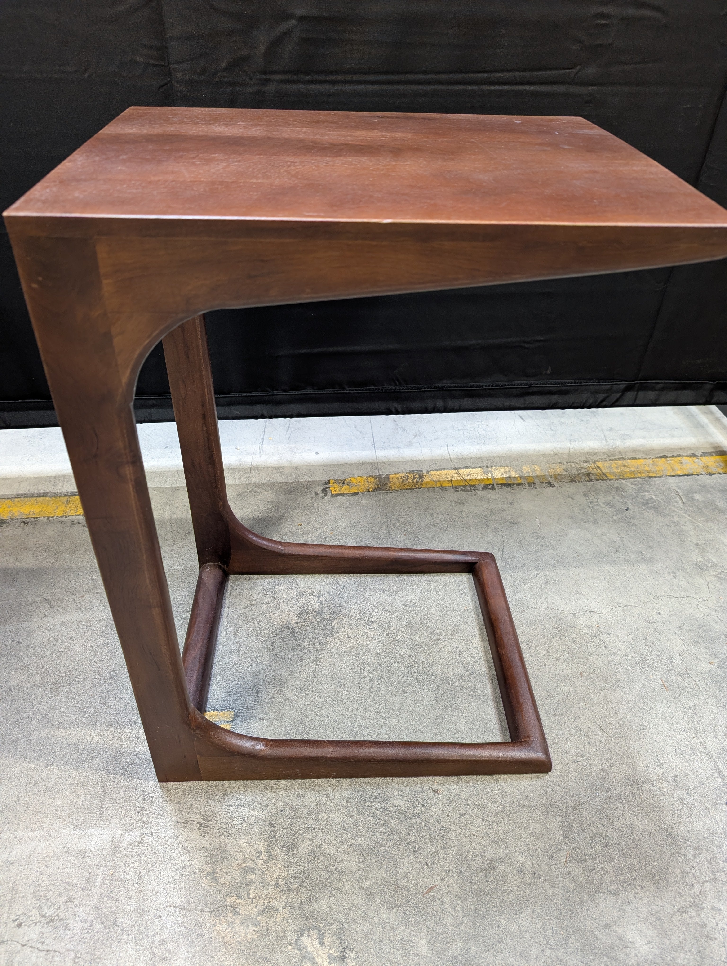 Compact Dark Wood Accent Table