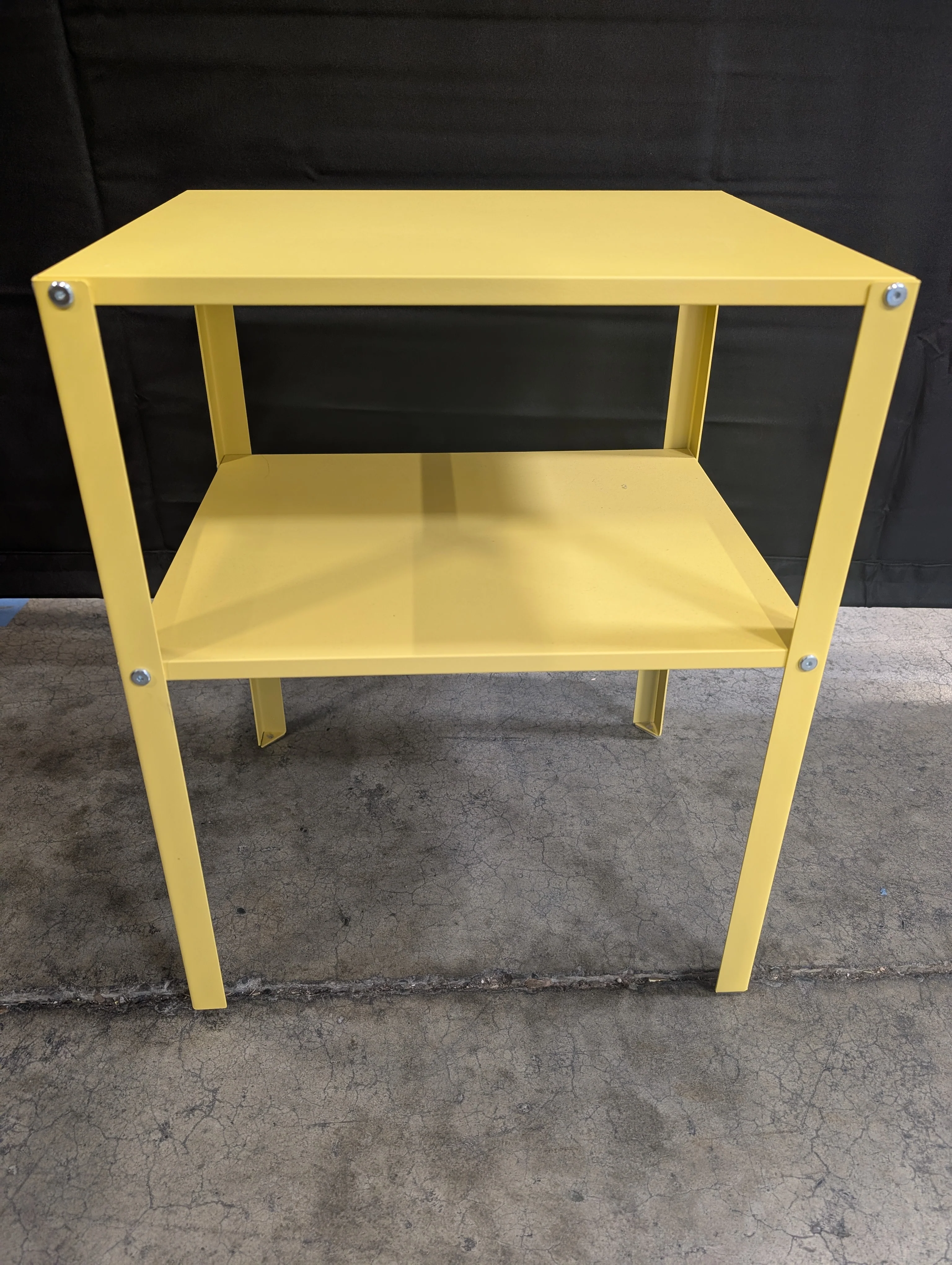Vibrant Yellow Two-Tier Accent Table - Image 2