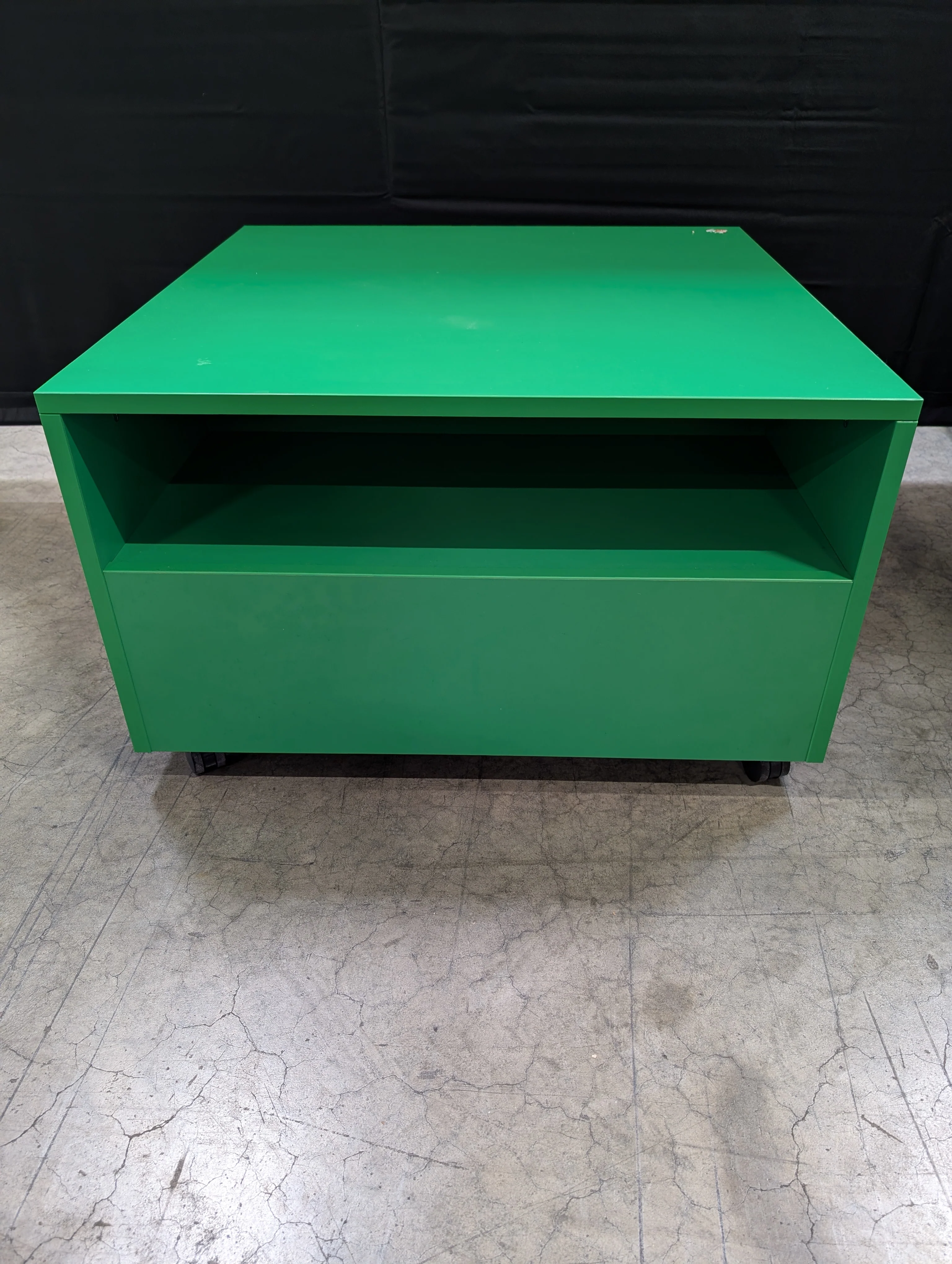 Vibrant Green Rectangular Storage Cabinet - Image 2
