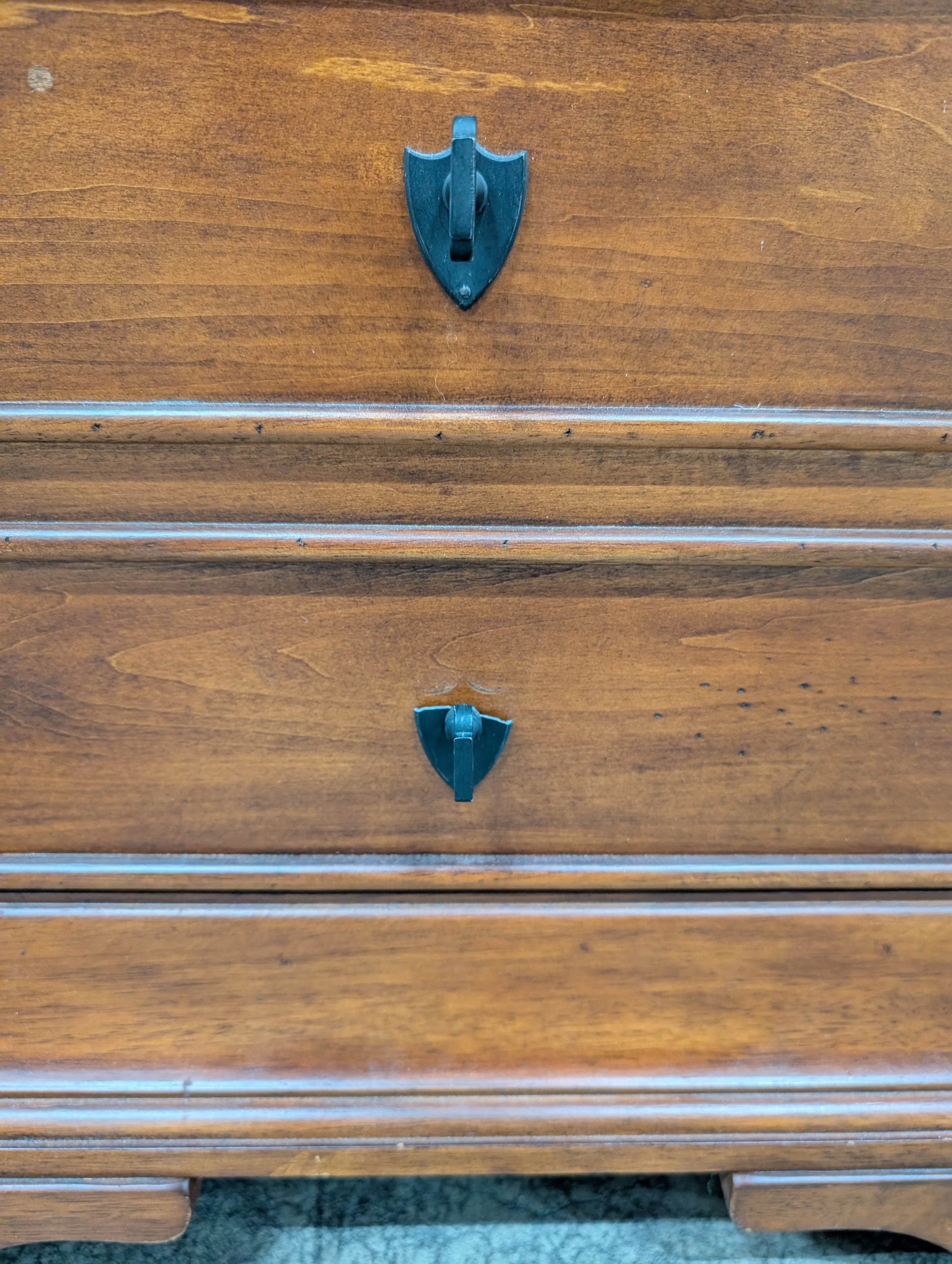 Traditional Dark Wood File Cabinet with Two Drawers - Image 4