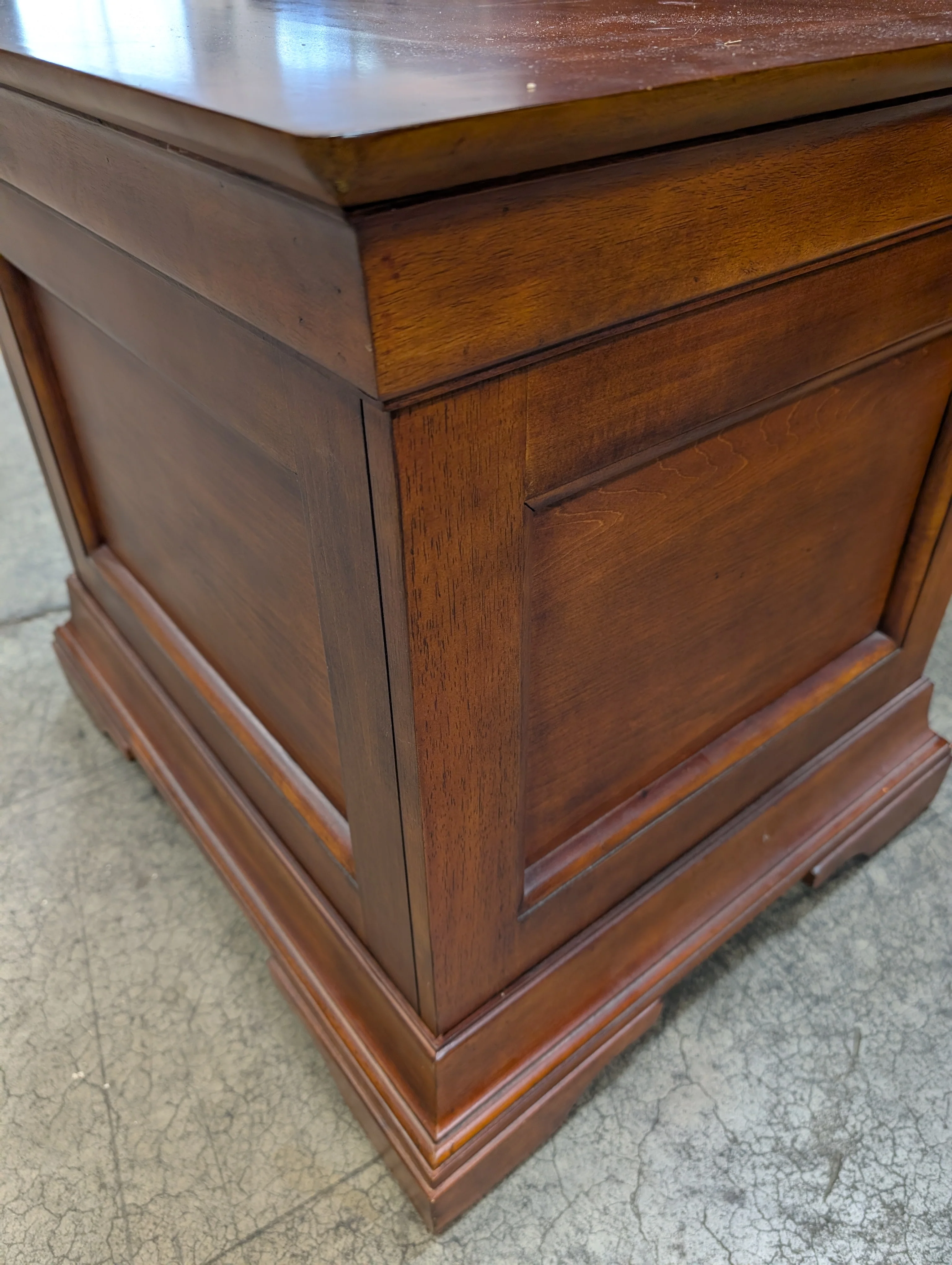 Traditional Dark Wood File Cabinet with Two Drawers - Image 5