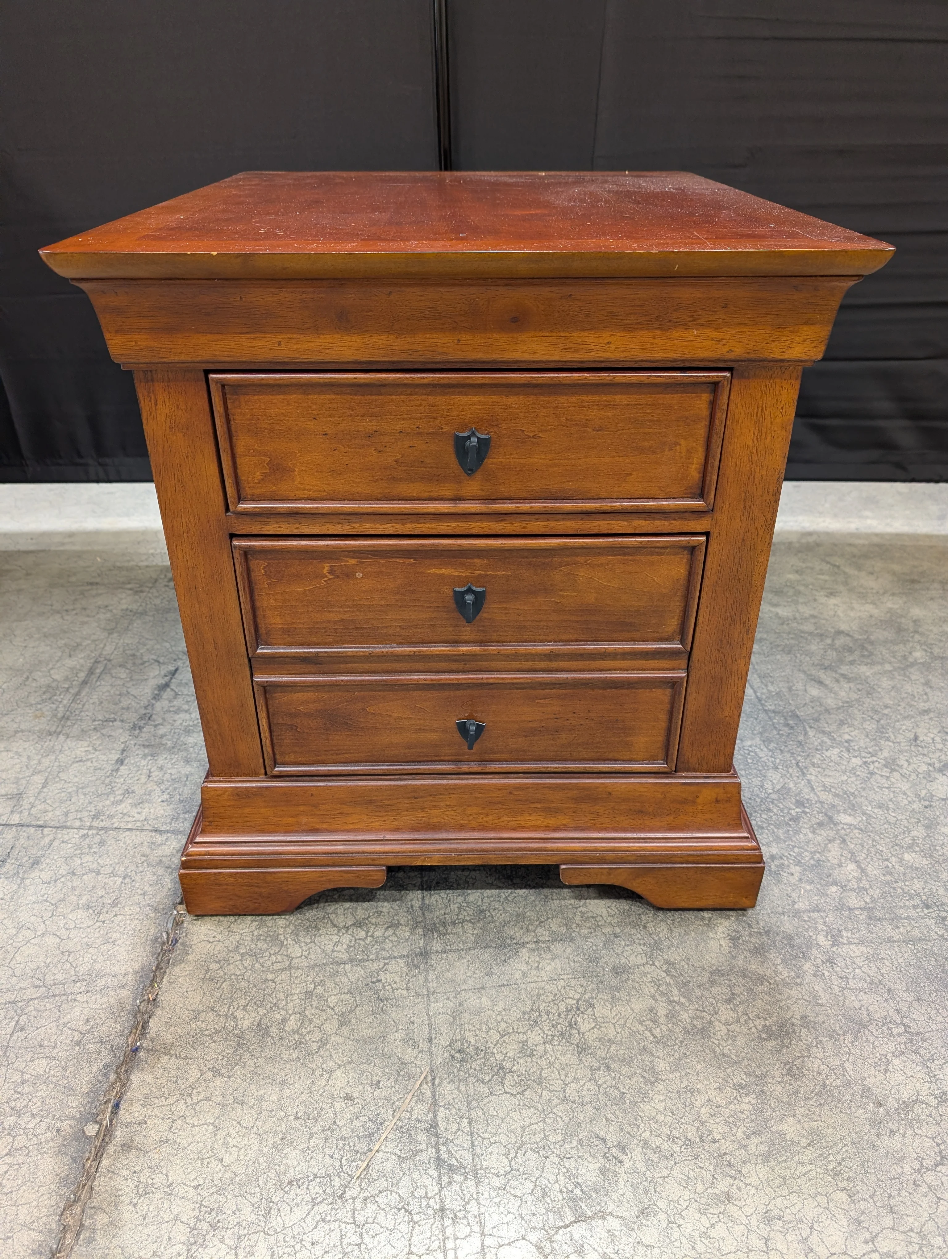 Traditional Dark Wood File Cabinet with Two Drawers - Image 6