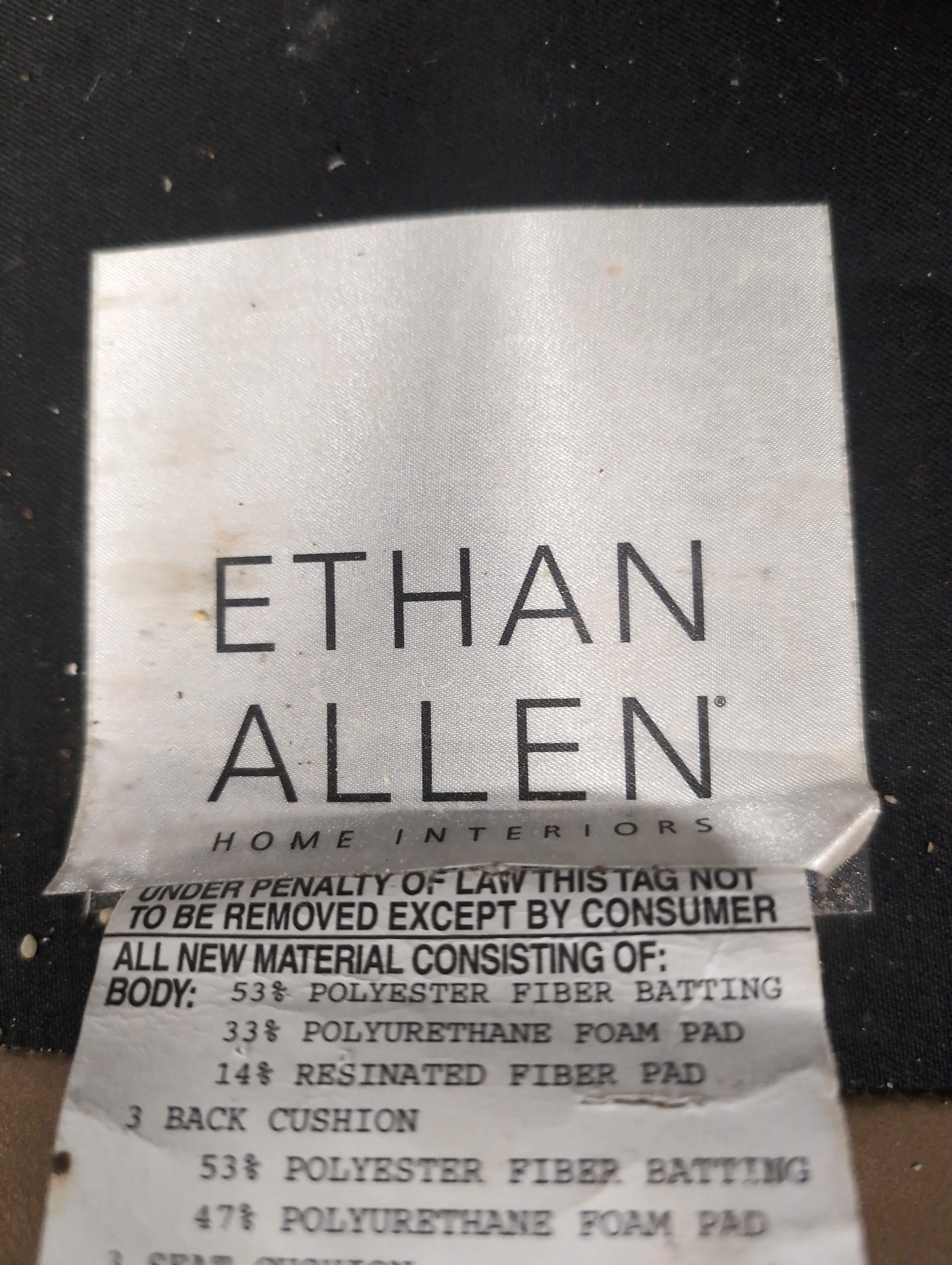 Ethan Allen Leather Sofa with Rolled Arms - Image 4