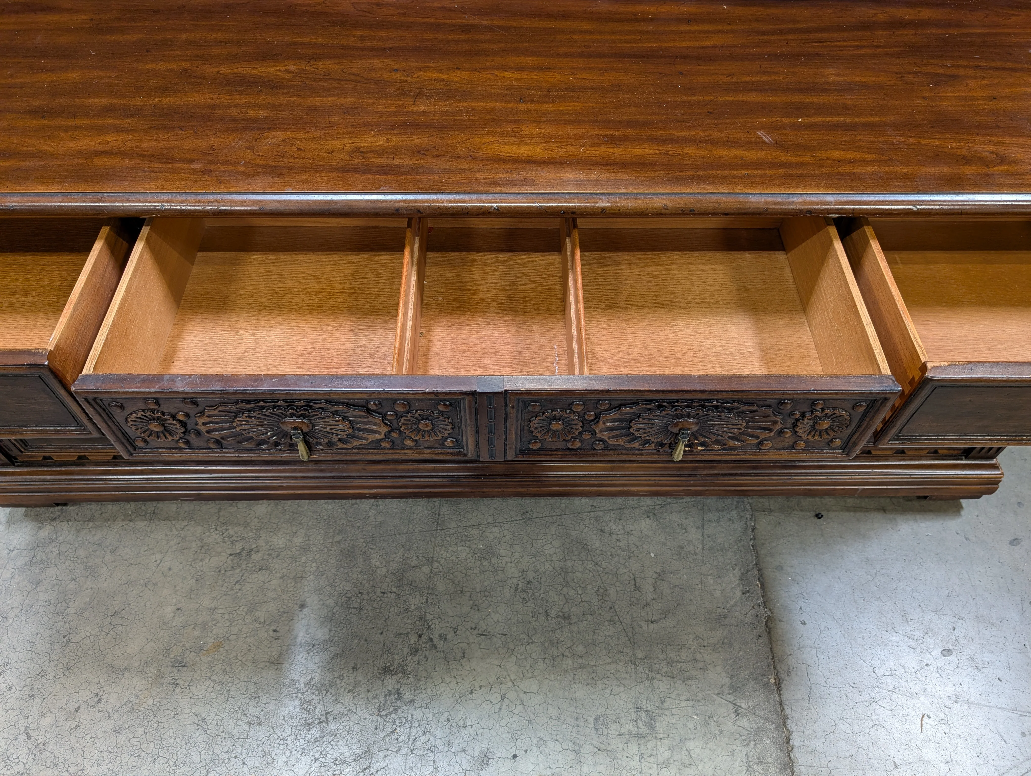 John Widdicomb Carved Dark Wood Dresser - Image 8
