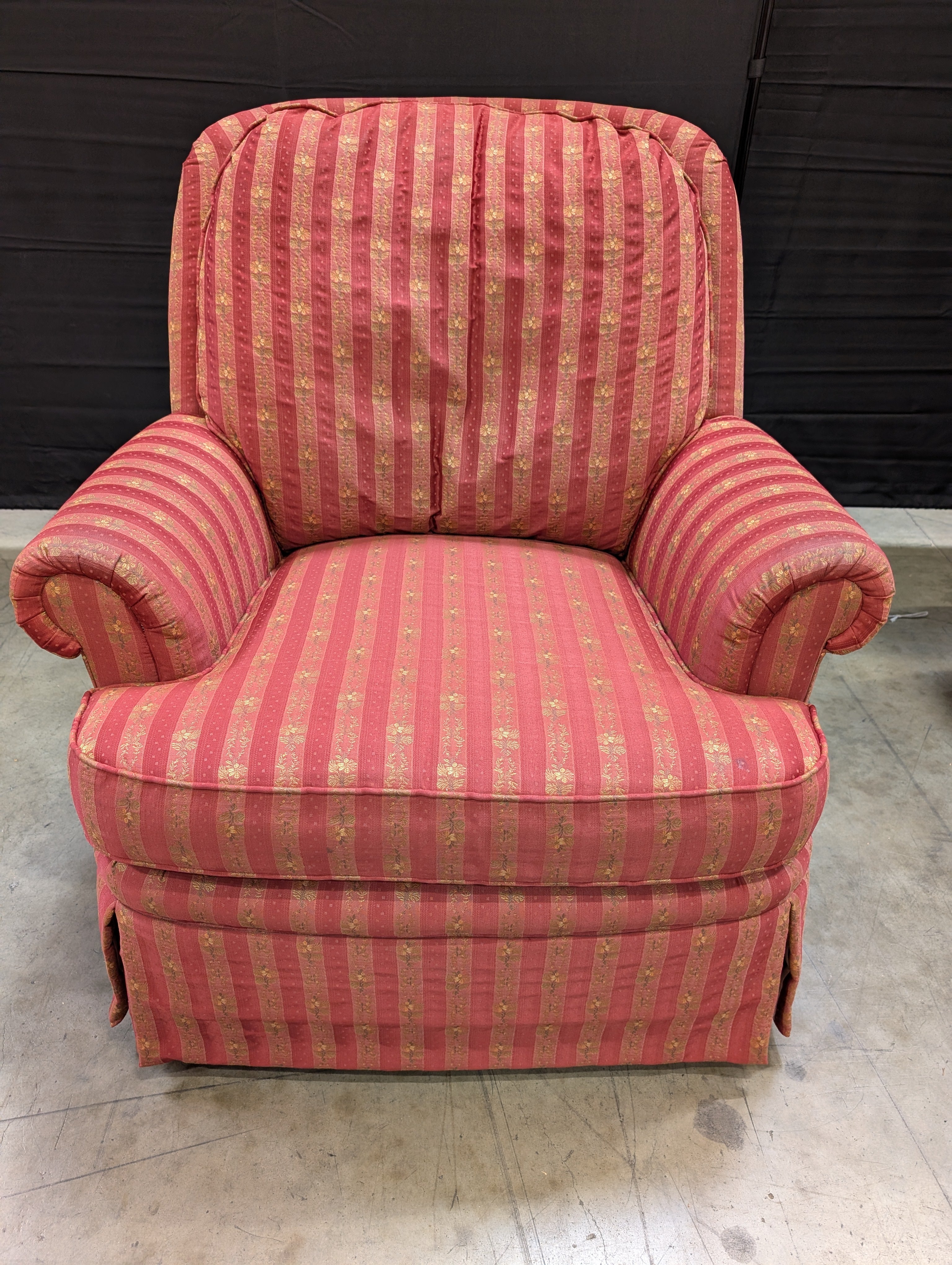Jessica Charles Striped Upholstered Armchair - Image 2