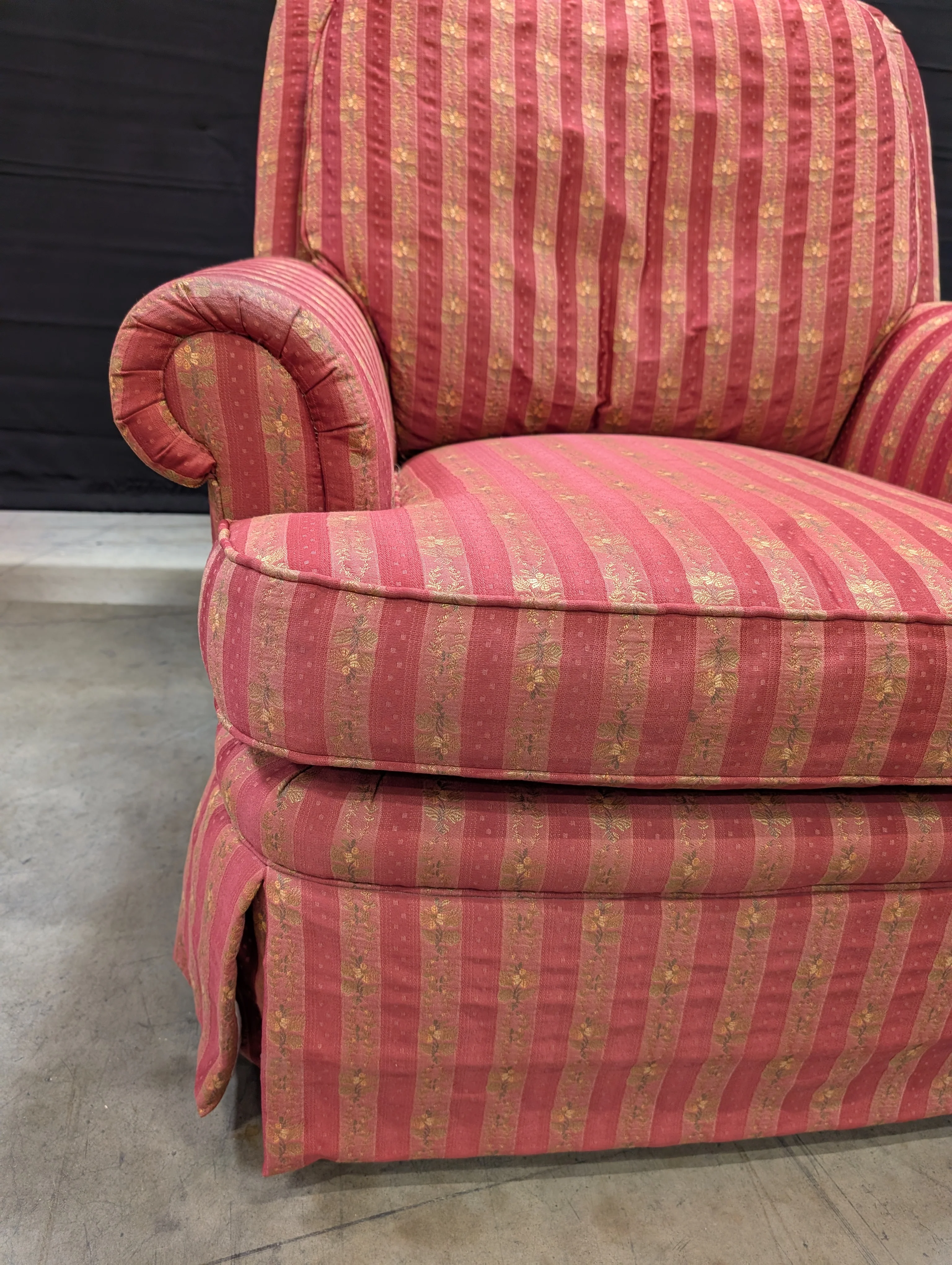 Jessica Charles Striped Upholstered Armchair - Image 3