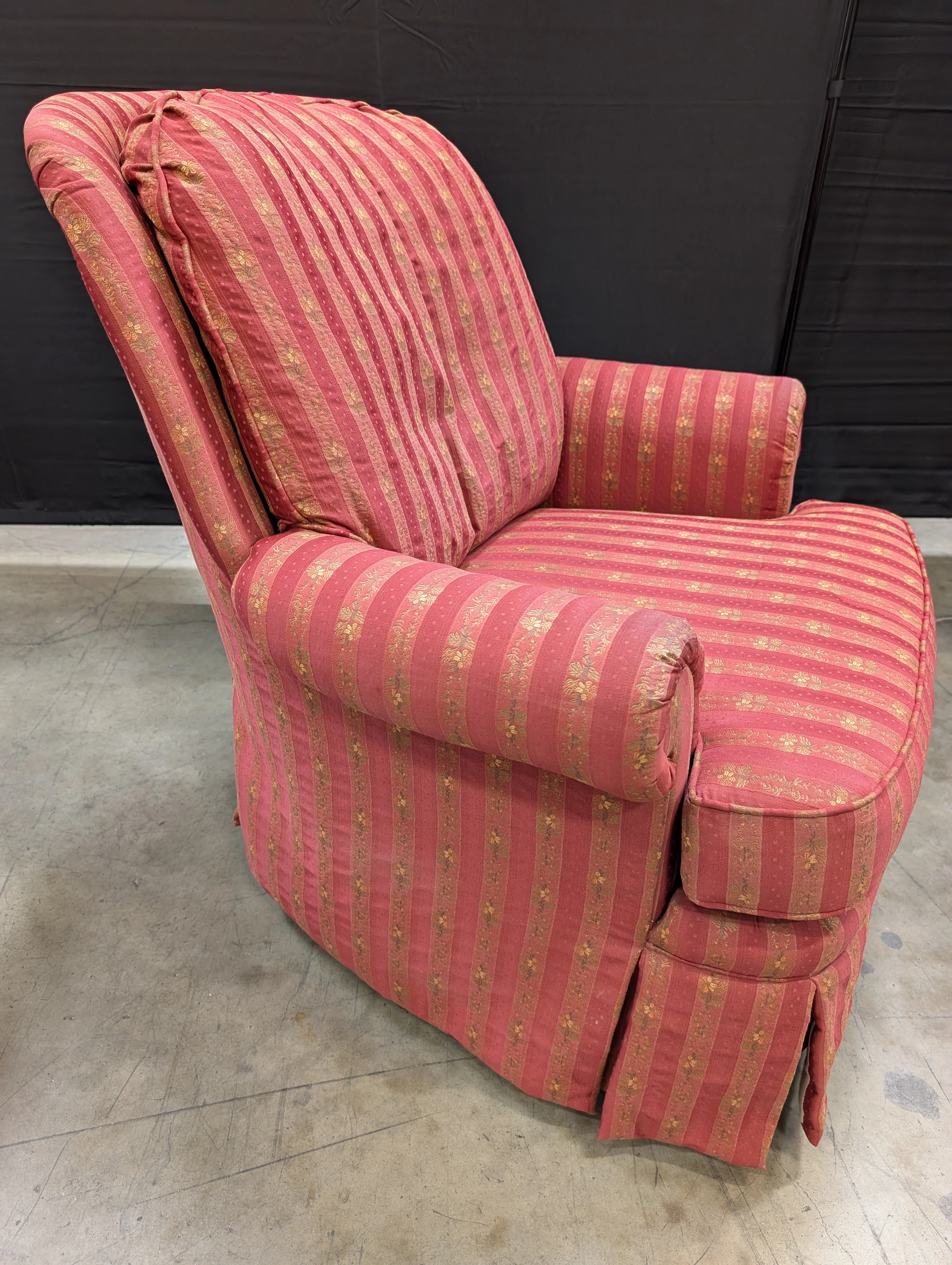 Jessica Charles Striped Upholstered Armchair - Image 4