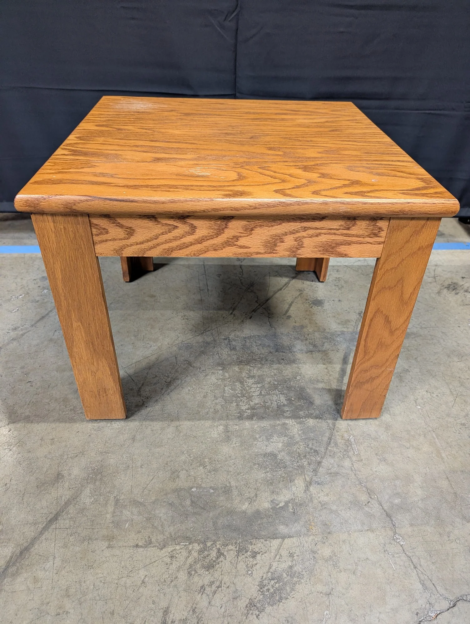 Classic Oak Wood Square Side Table