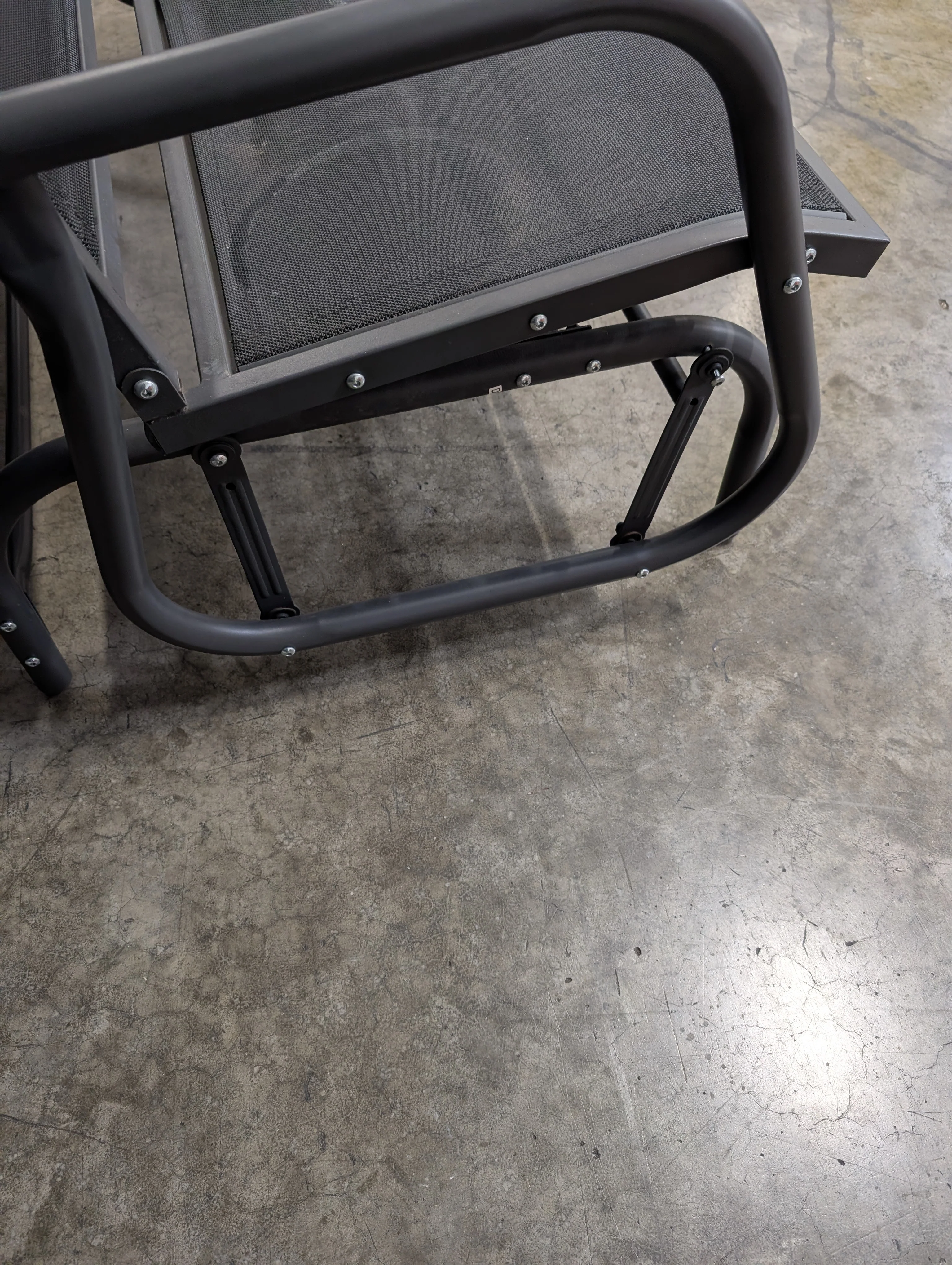 Outdoor Two-Person Metal Mesh Glider Bench - Image 3
