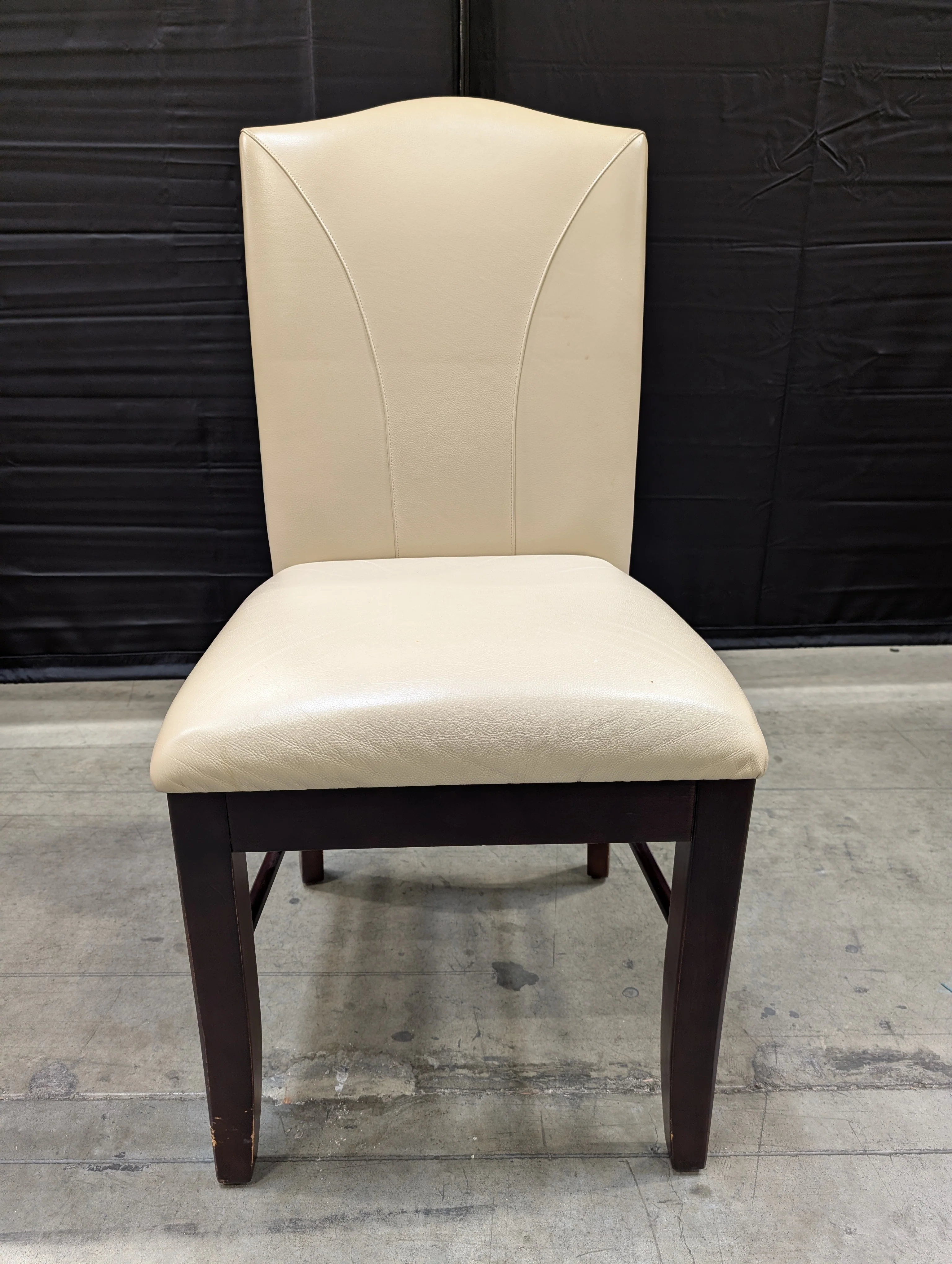 Contemporary Cream Upholstered Dining Chair - Image 2